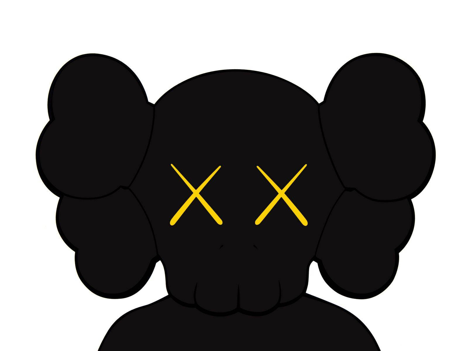 Kaws Pc Black With Yellow X Eyes