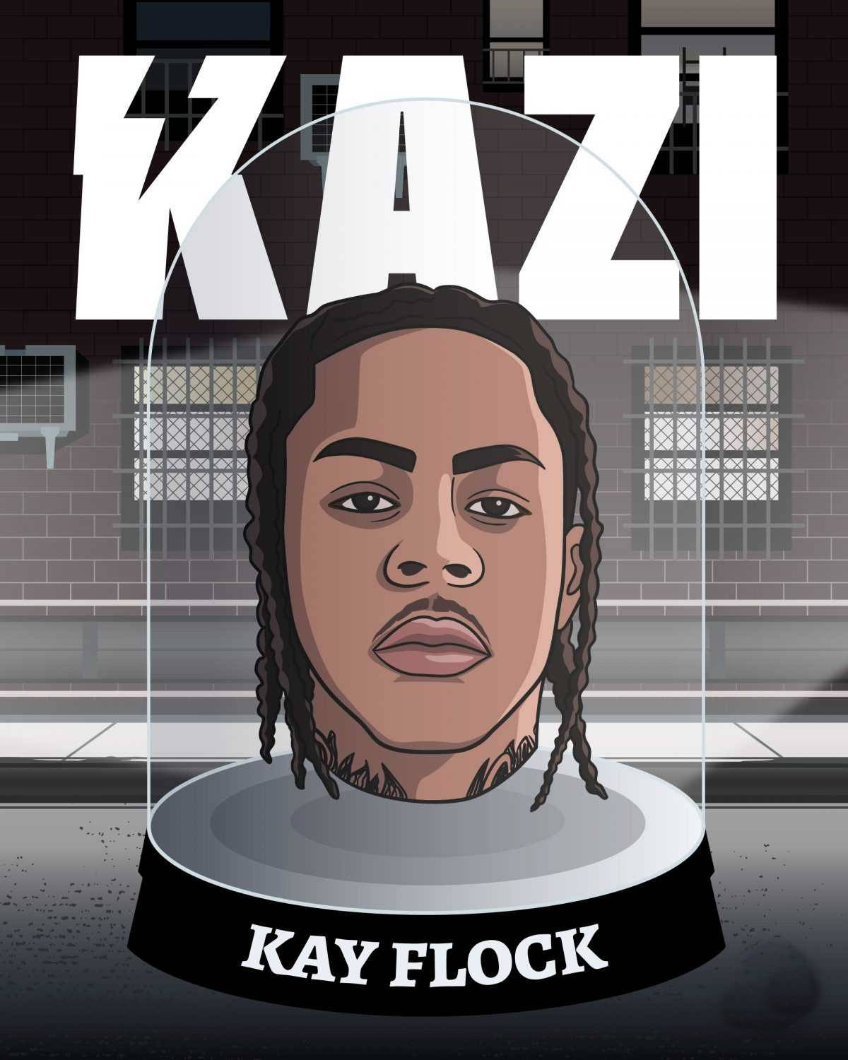 Kay Flock Kazi Magazine Portrait Art Background