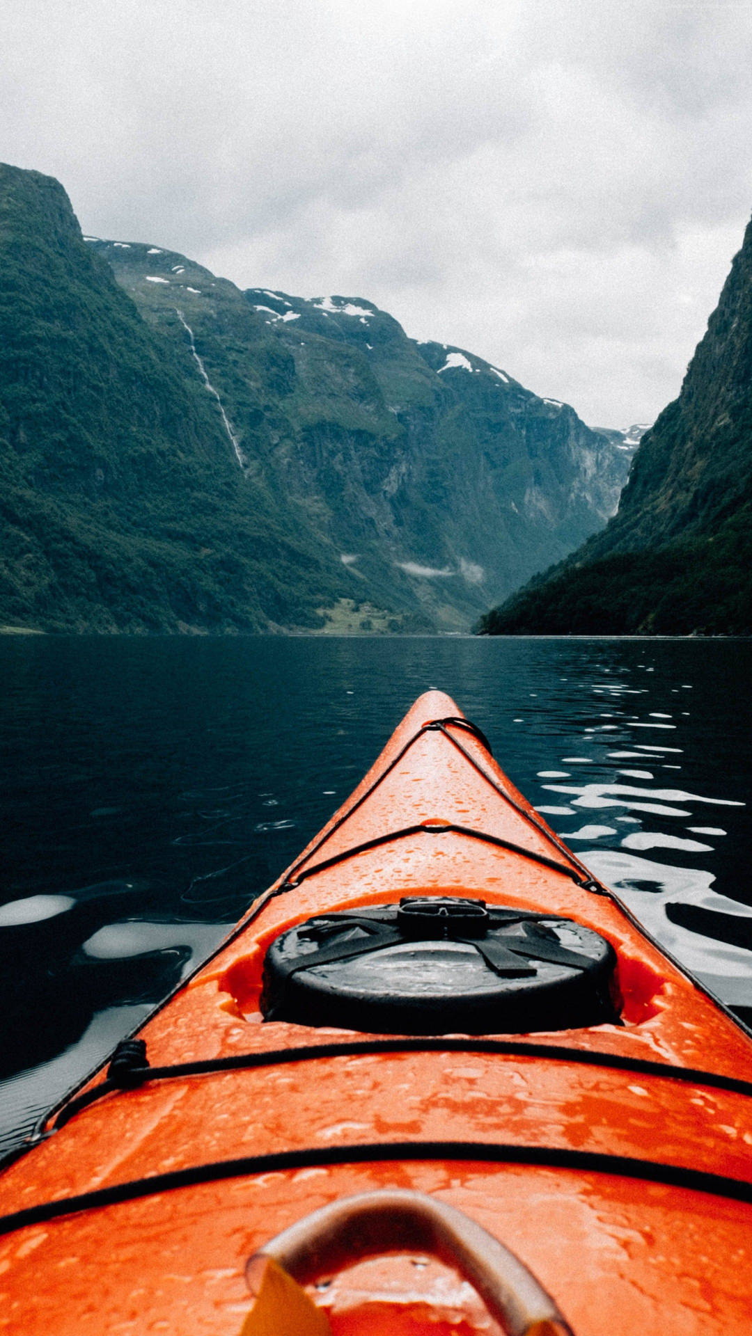 Kayaking Beside Mountains