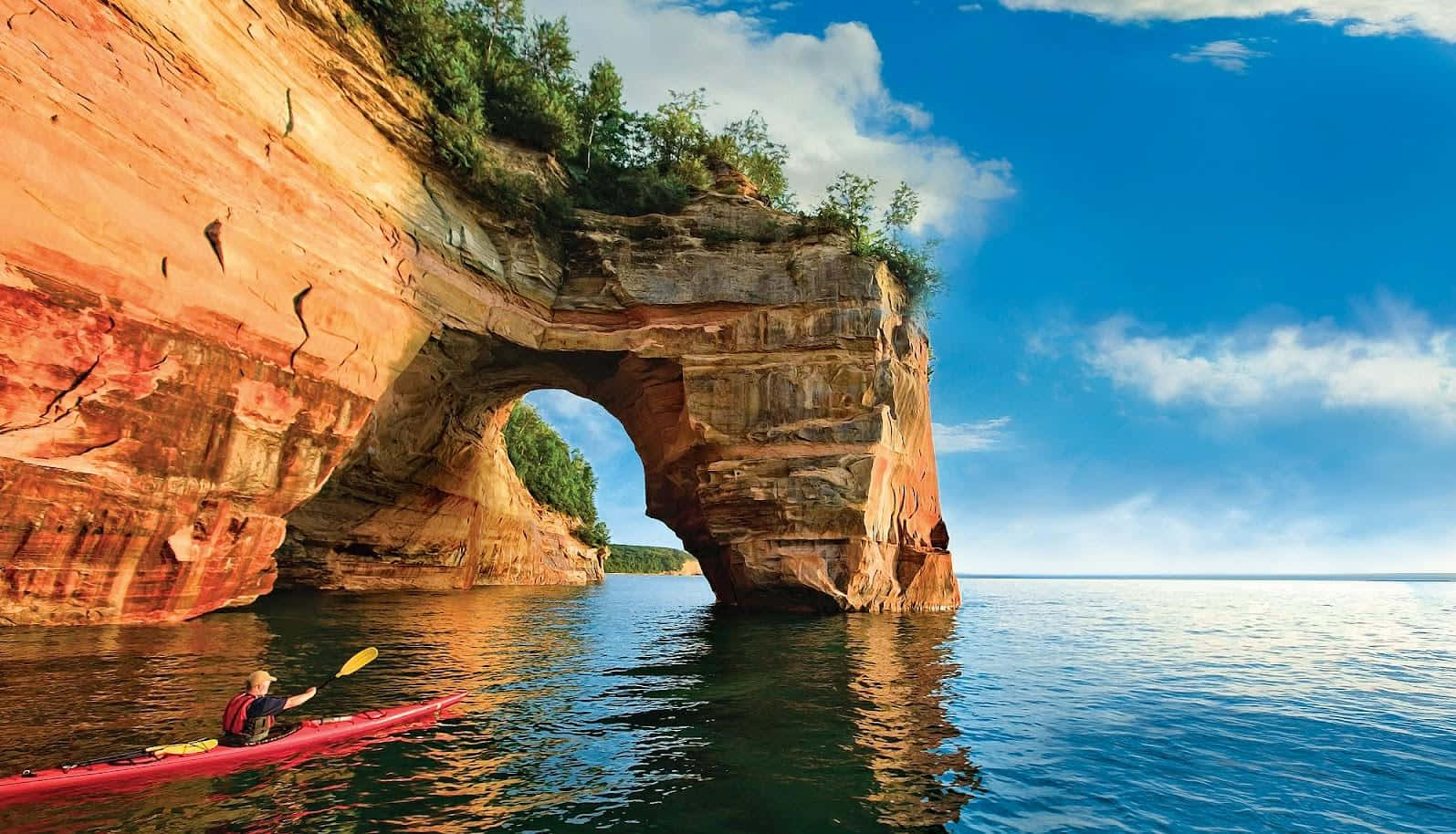 Kayaking Under Natural Arch