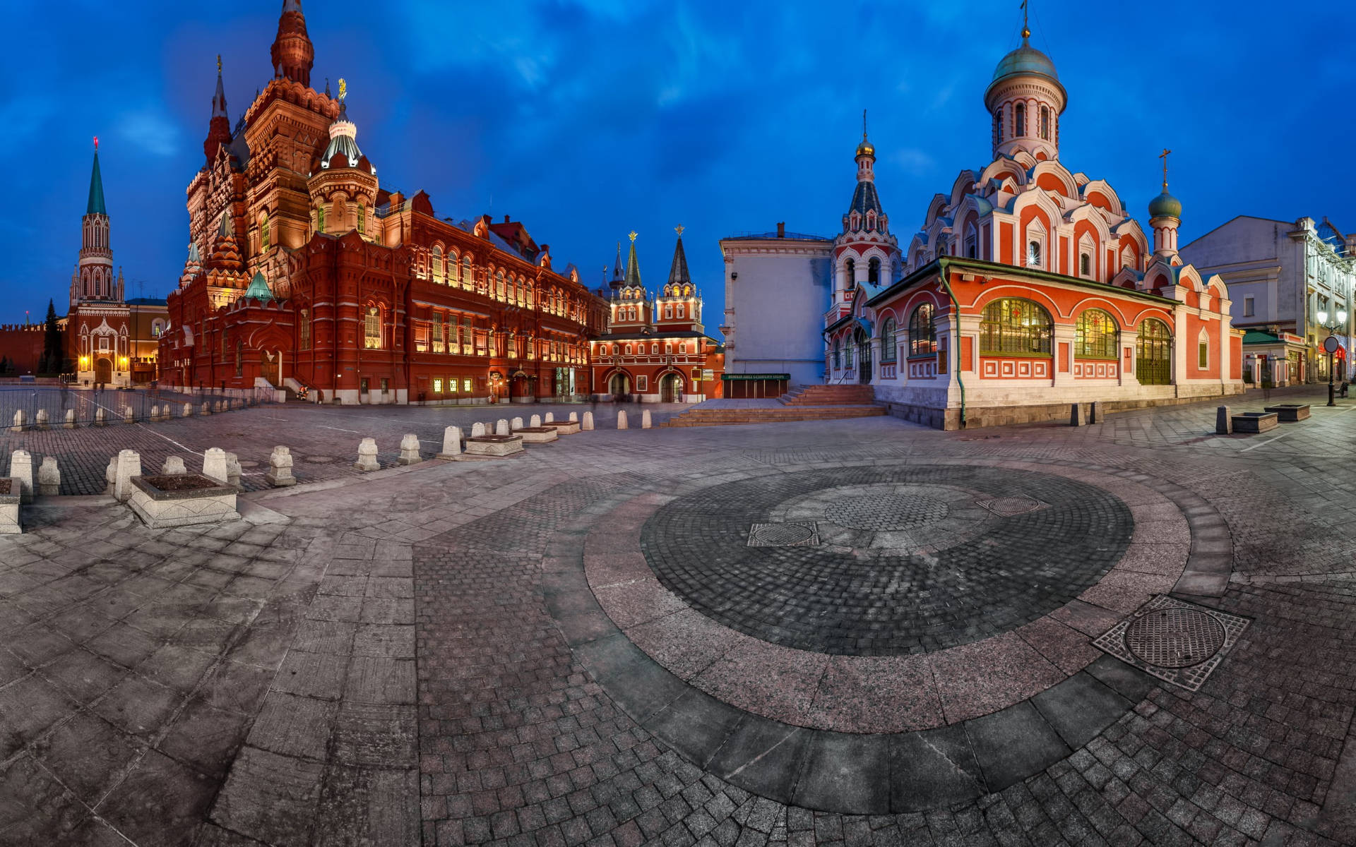 Kazan Cathedrals Night Photography Background