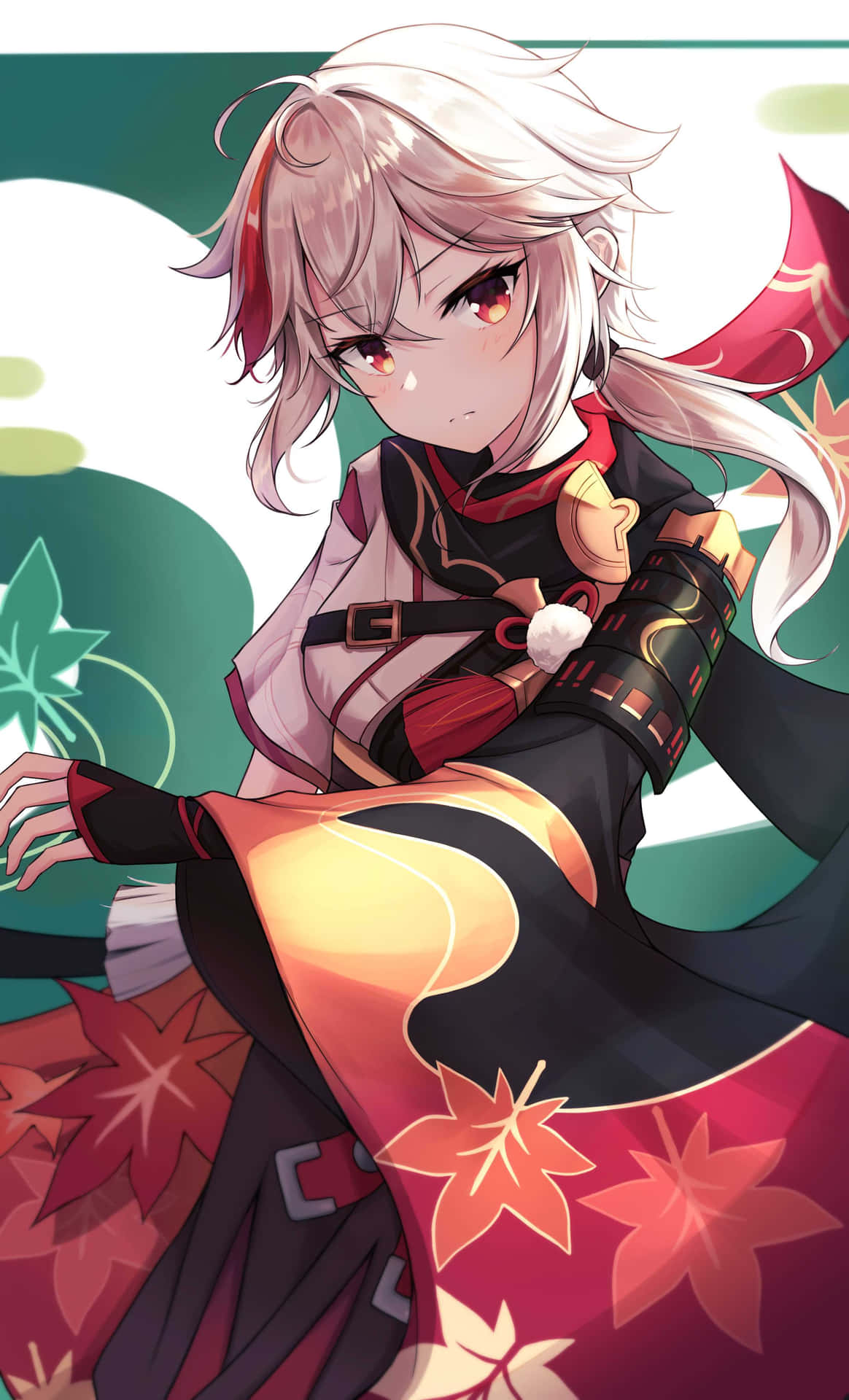 Kazuha Kaedehara White Hair Background