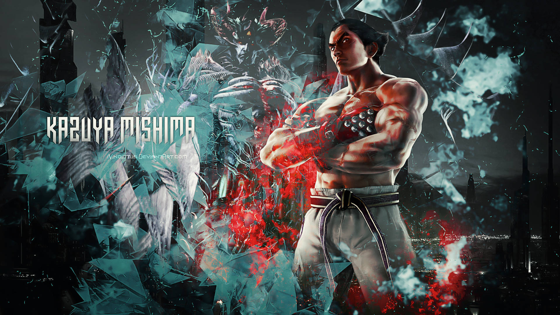 Kazuya Mishima Fan Art Cover Background