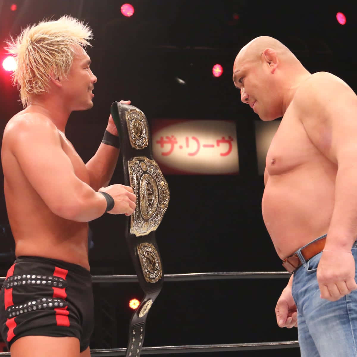 Kazuyuki Fujita Wrestling Against Katsuhiko Nakajima At Sendai Bumper Crop 2022 Background