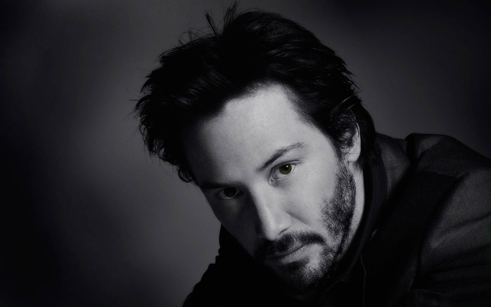 Keanu Reeves Close-up Dark Scheme Background