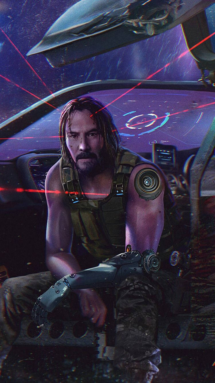 Keanu Reeves Cyberpunk 2077 Iphone Background