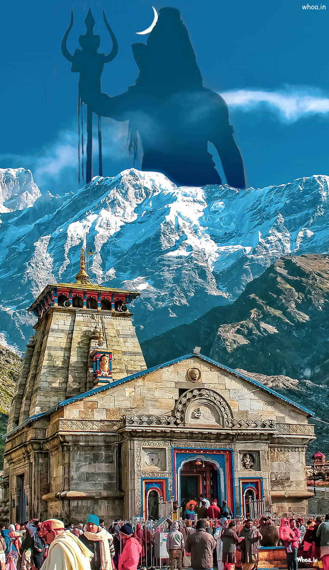 Kedarnath Lord Shiva Silhouette 4k Background