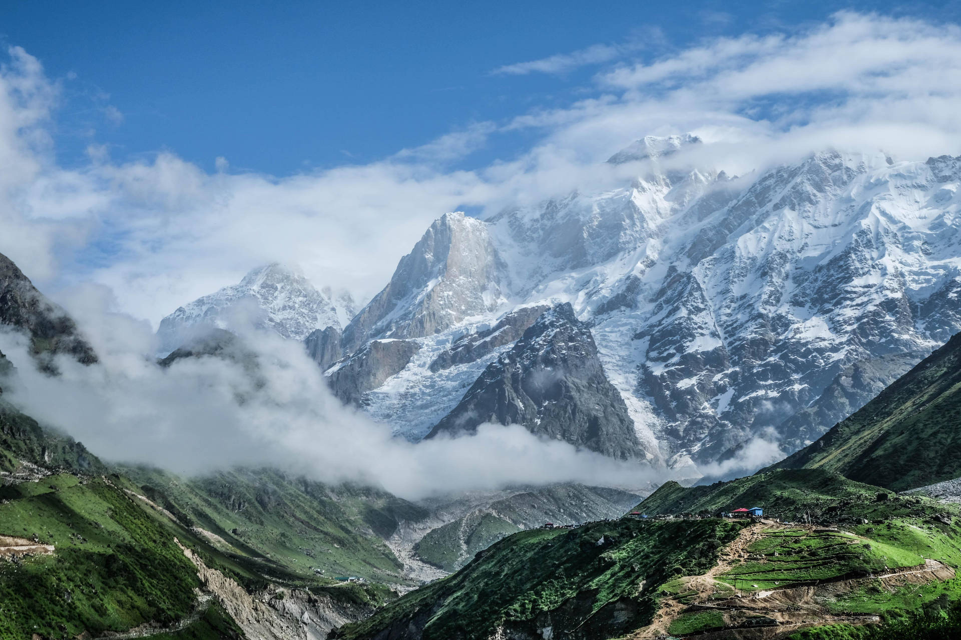 Kedarnath Snow-capped Mountain 4k Background