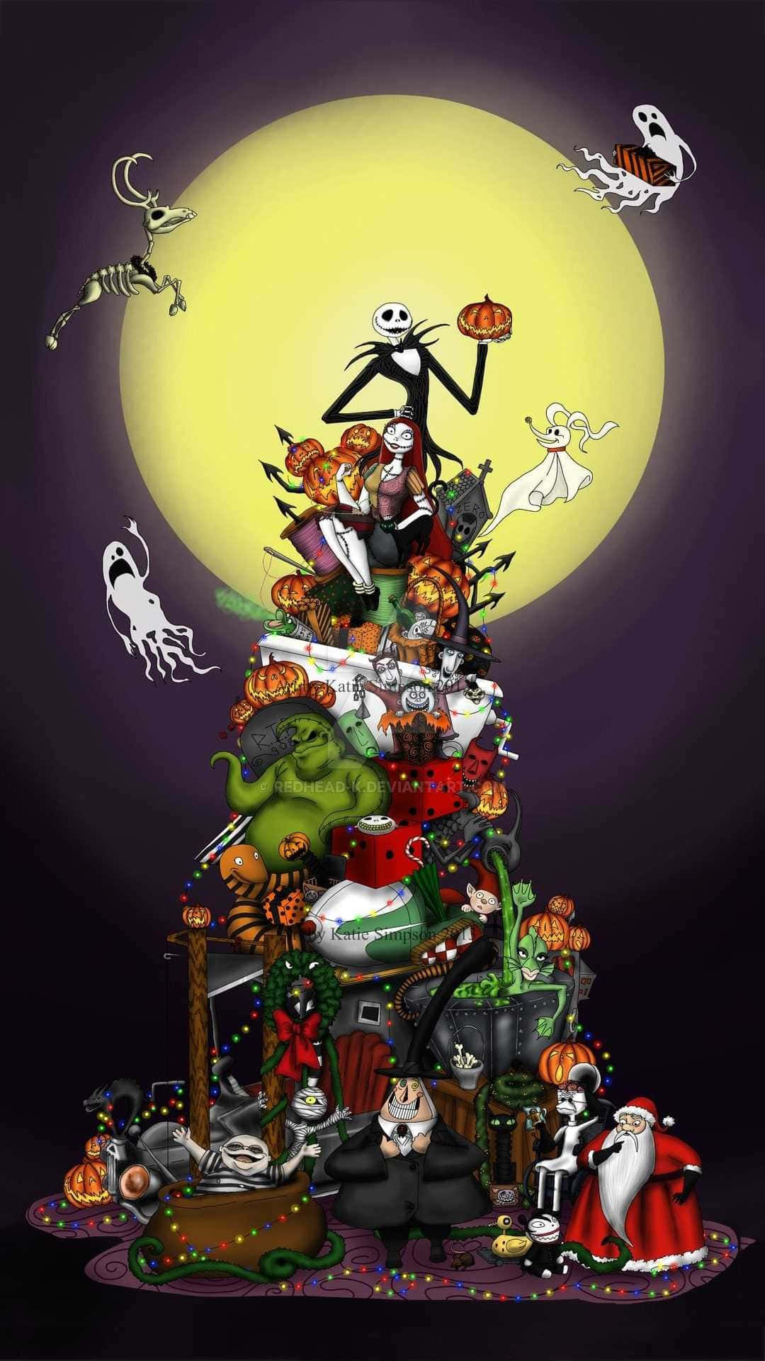 Keep Calm And Stay Connected With The Nightmare Before Christmas Phone Background