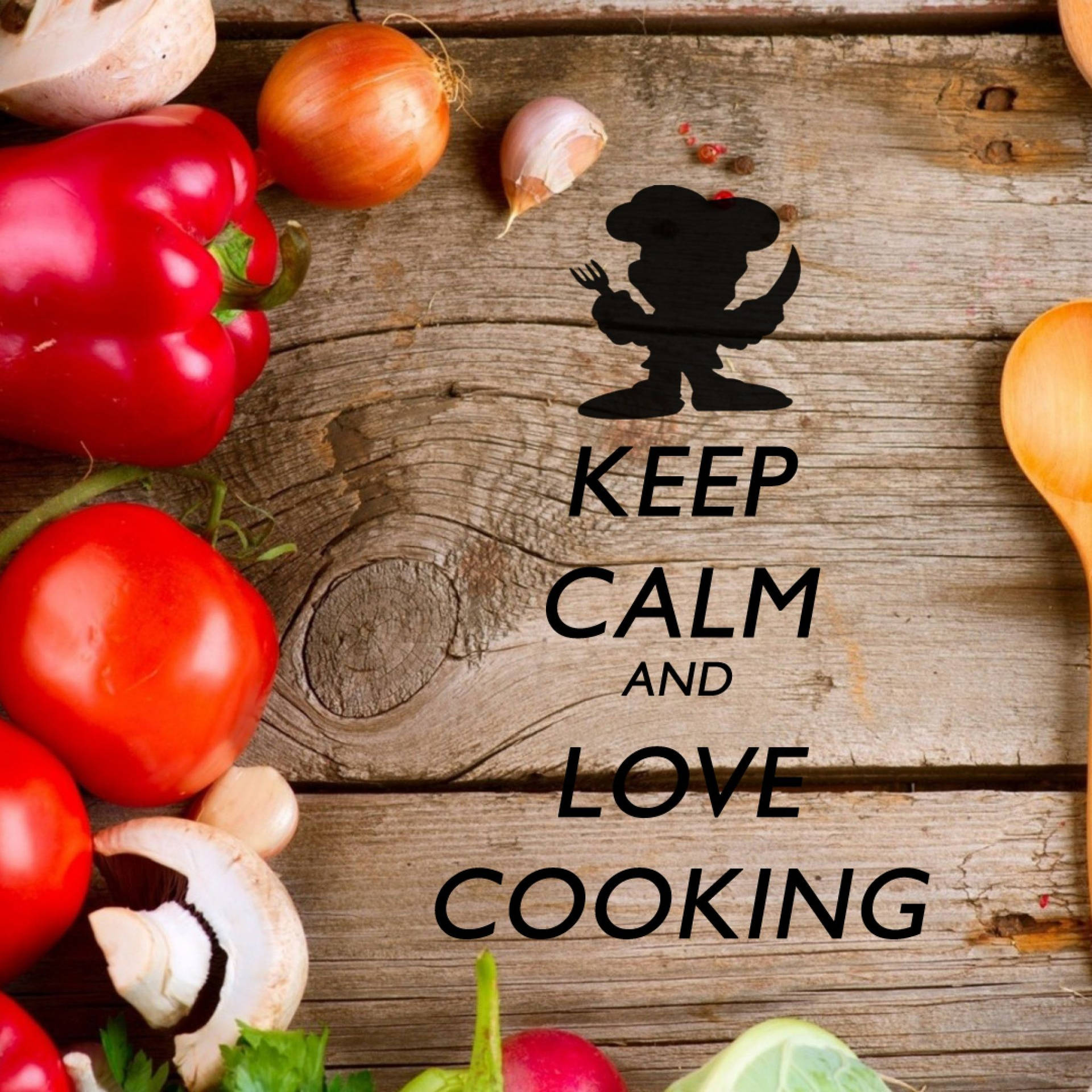 Keep Calm & Cook On Background
