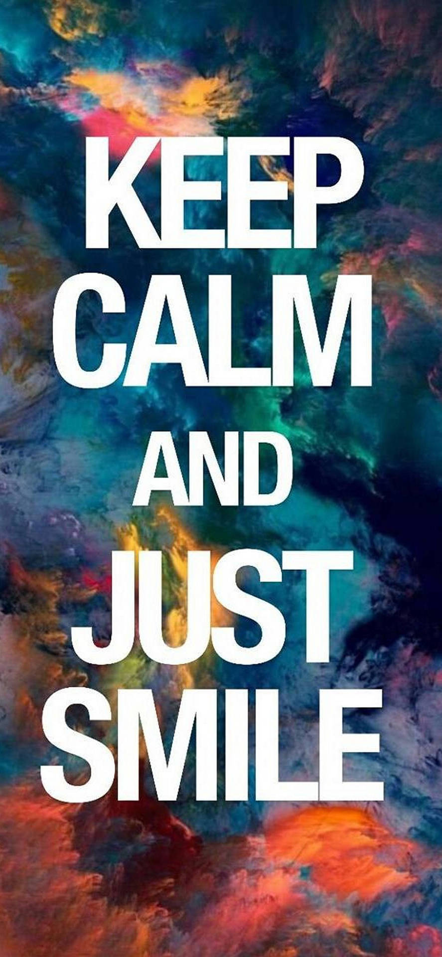 Keep Calm Just Smile Motivational Iphone Background
