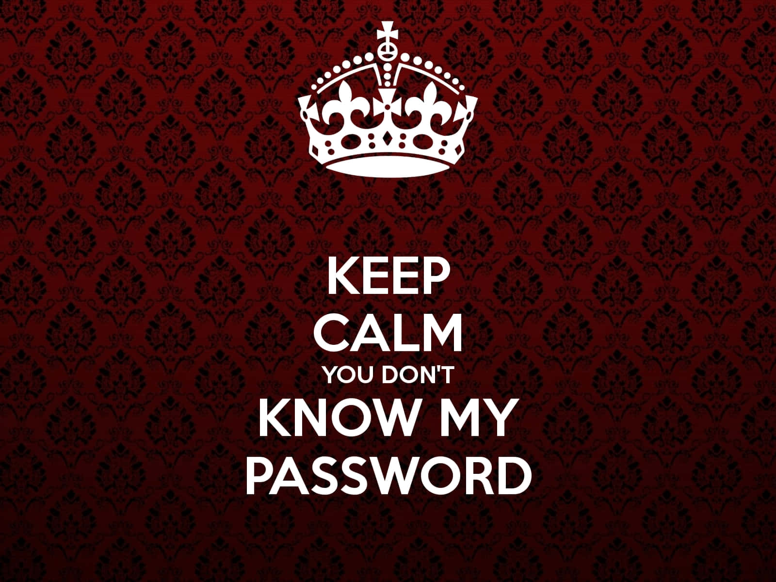Keep Calm Password Security Background