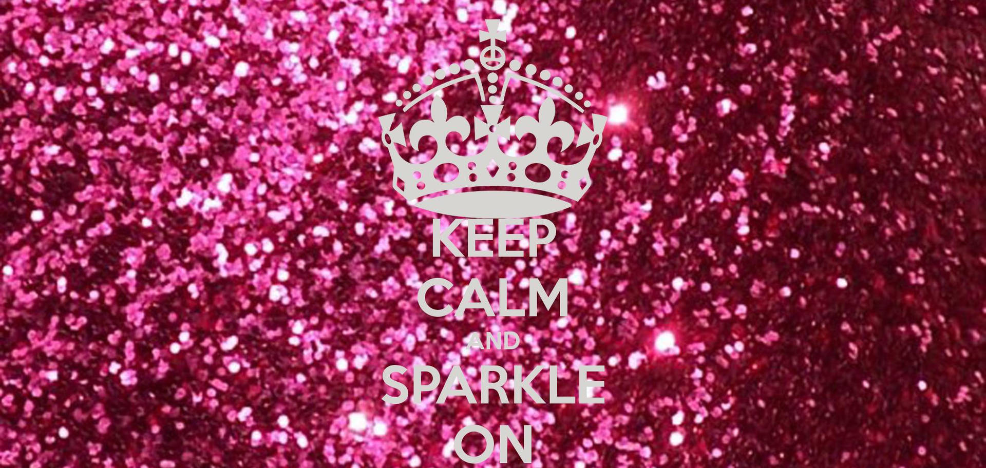 Keep Calm Pink Glitter Poster