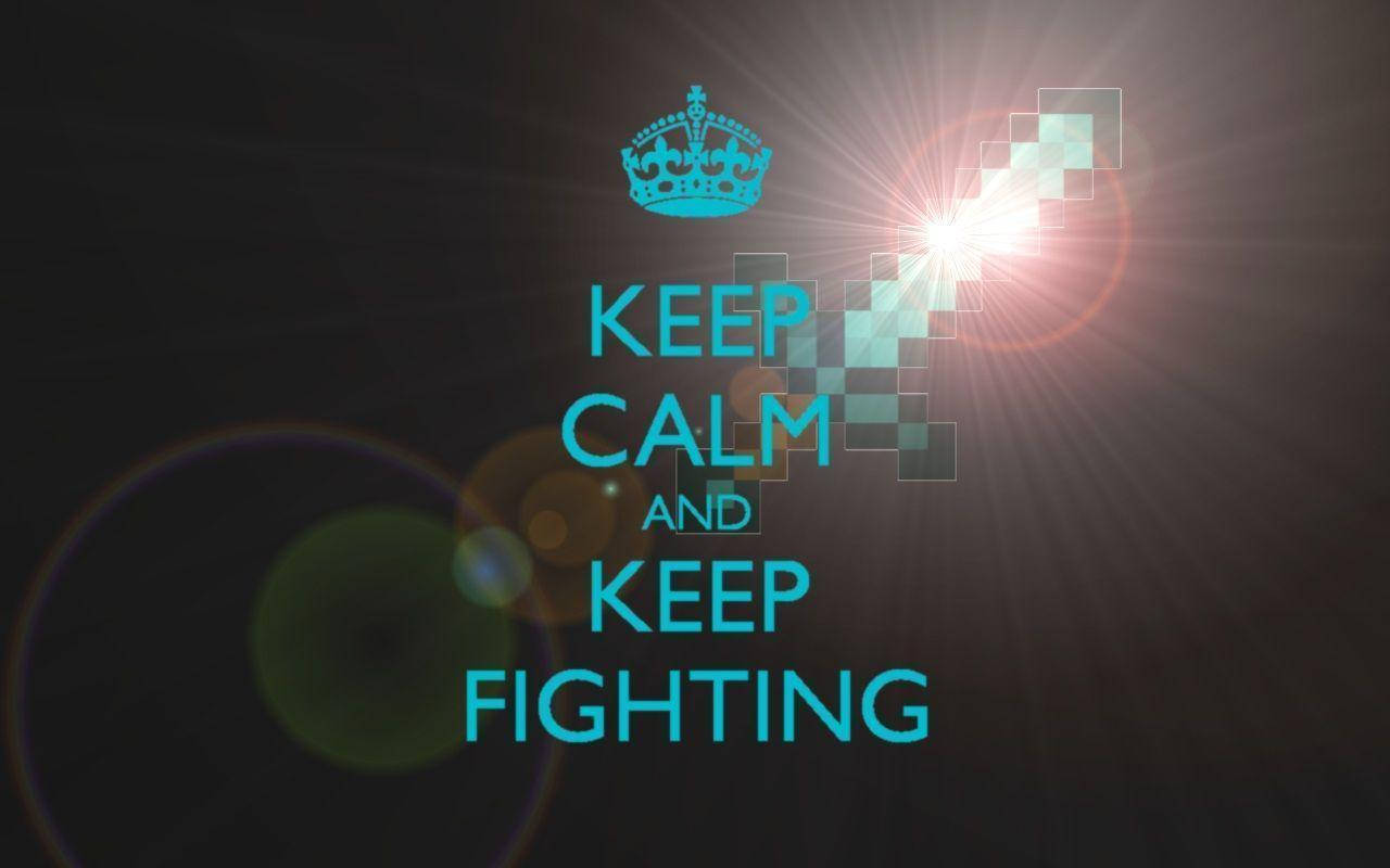 Keep Calm Quote Cool Minecraft Background