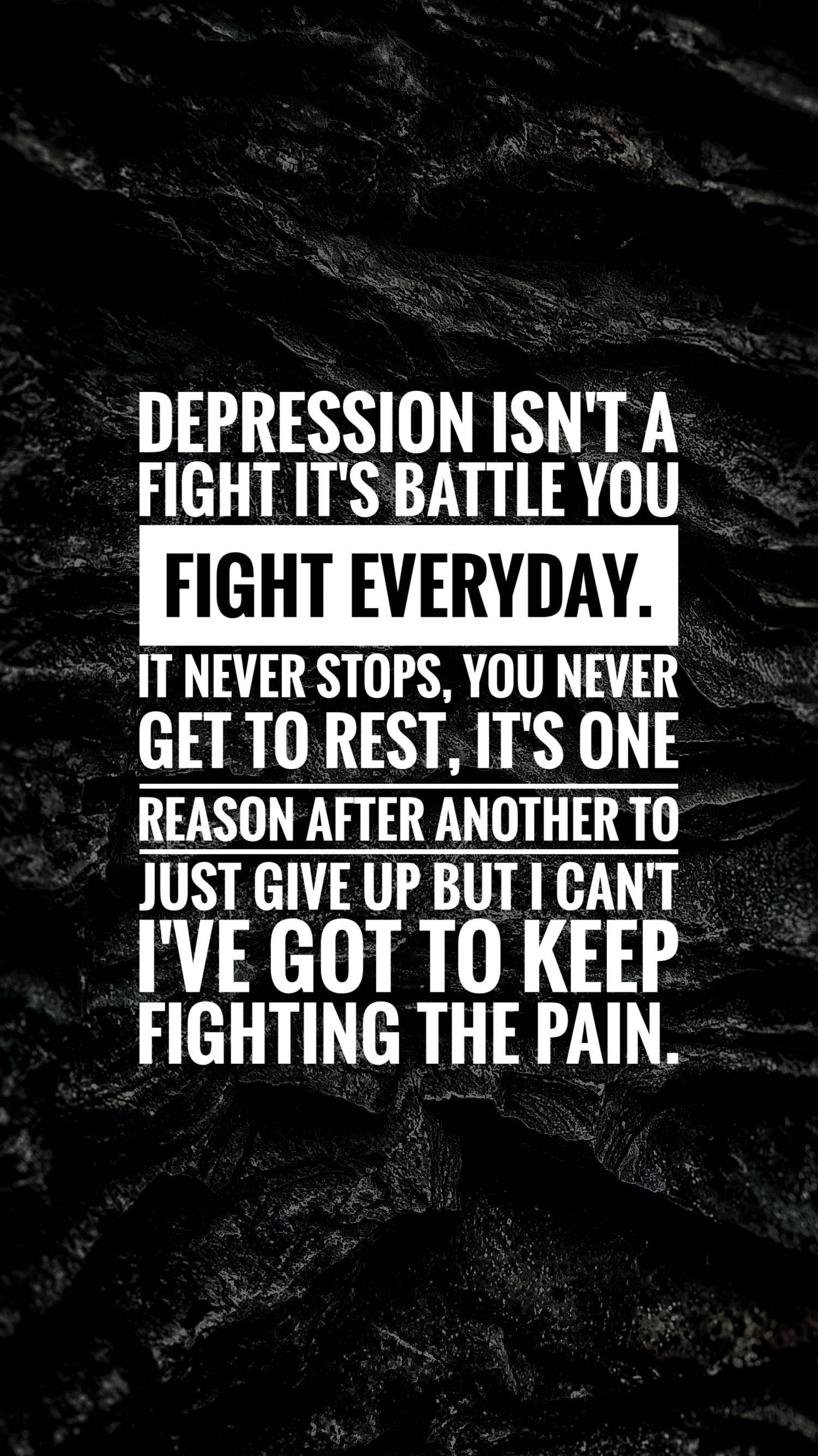 Keep Fighting Depression Aesthetic Background