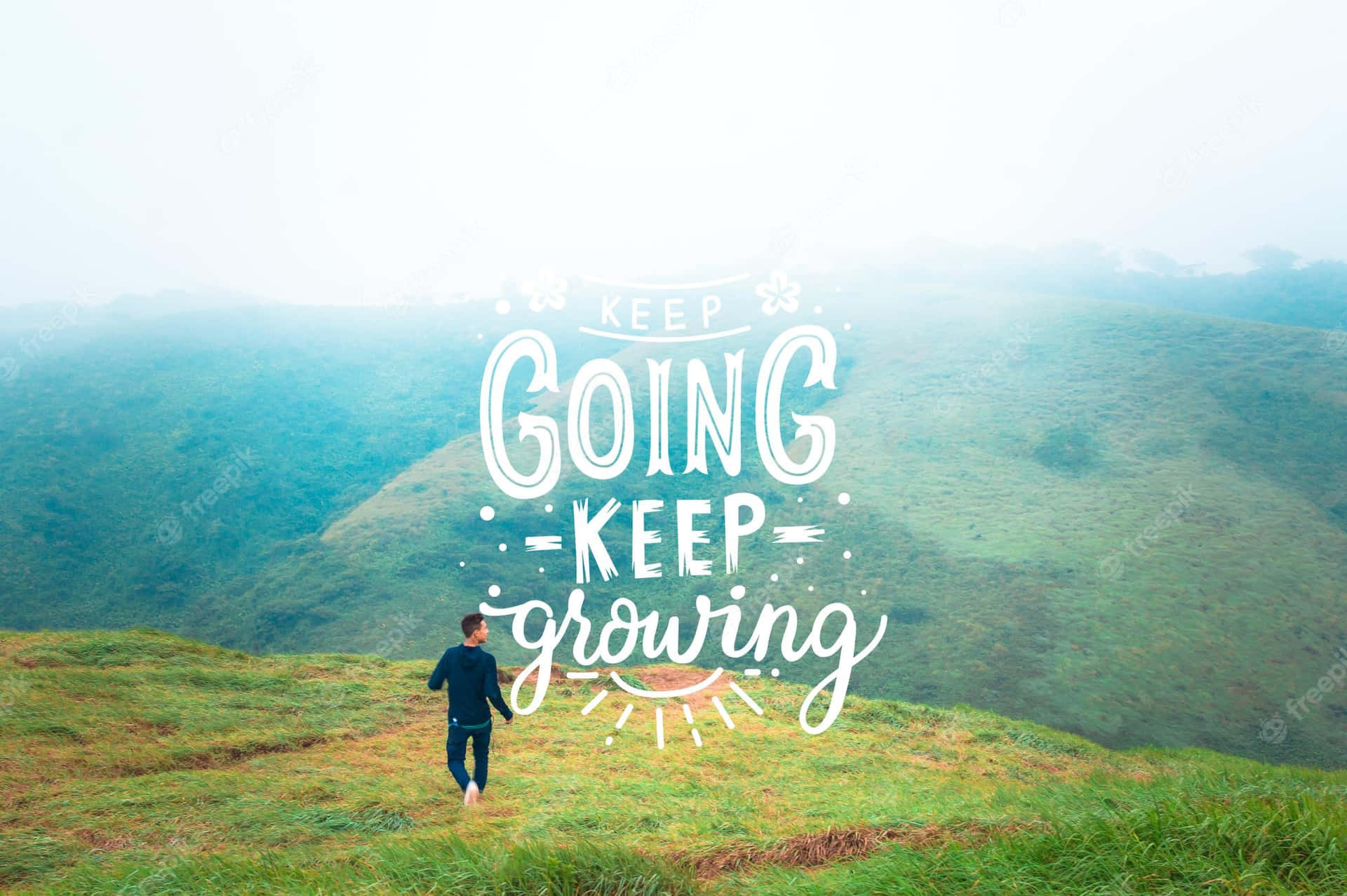 Keep Going Keep Growing Quote Background
