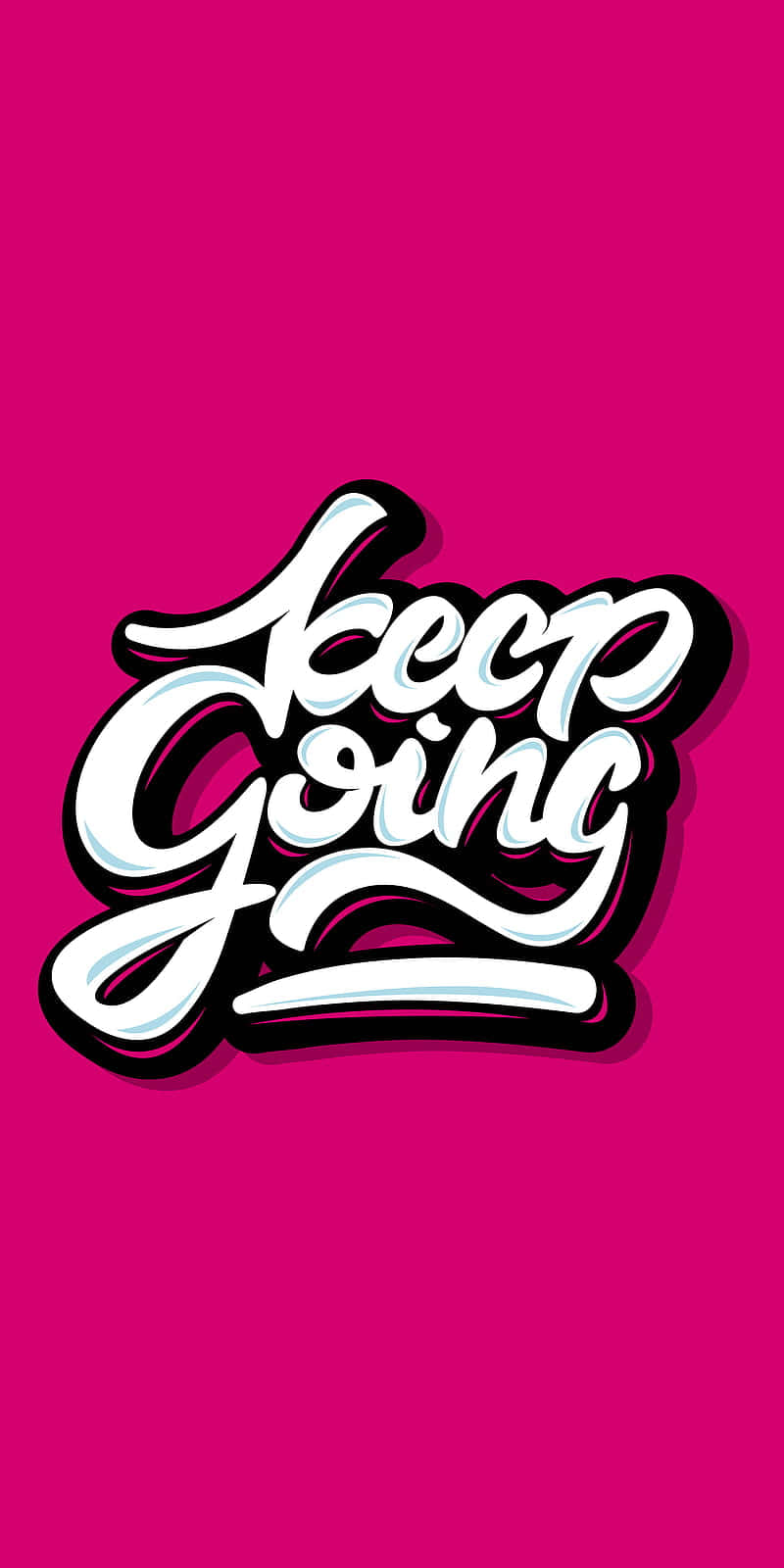 Keep Going Logo On A Pink Background Background