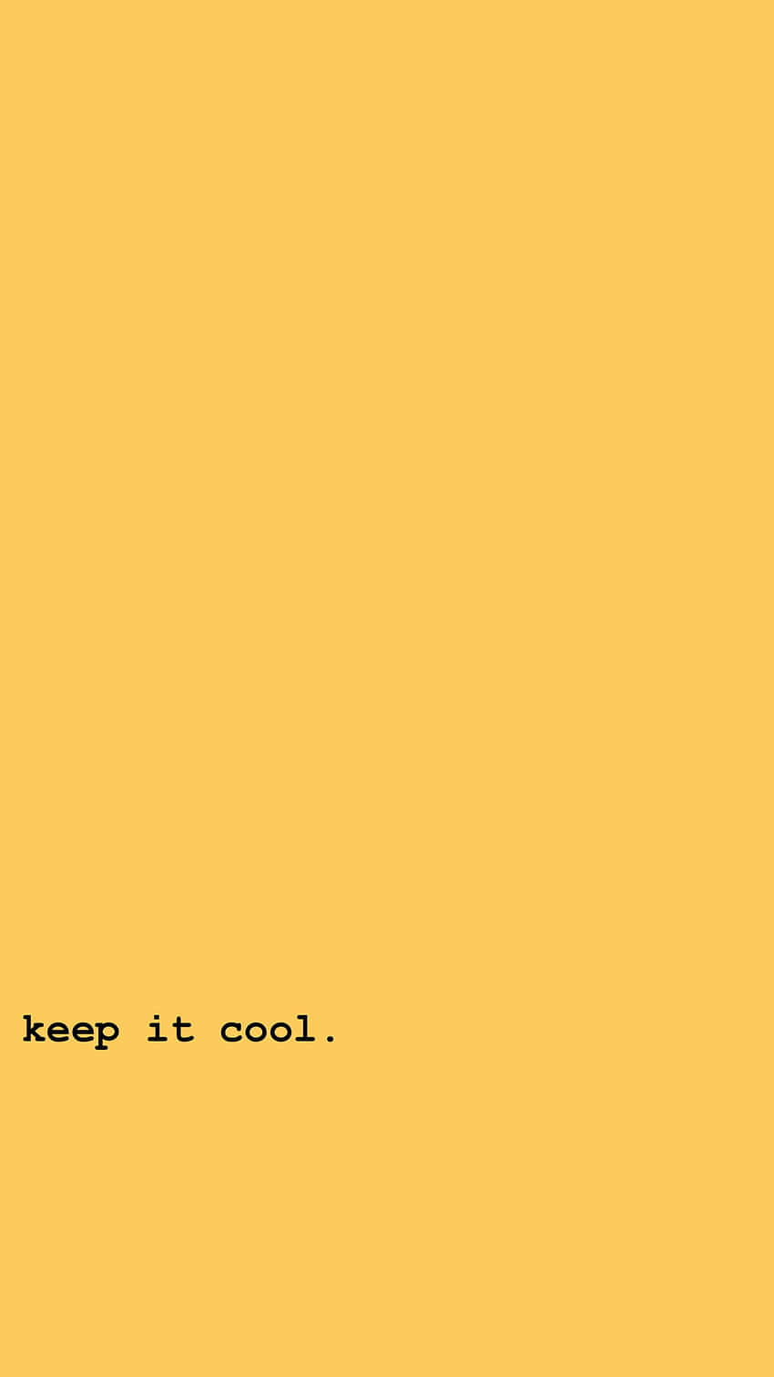 Keep It Cool Cute Pastel Yellow Background