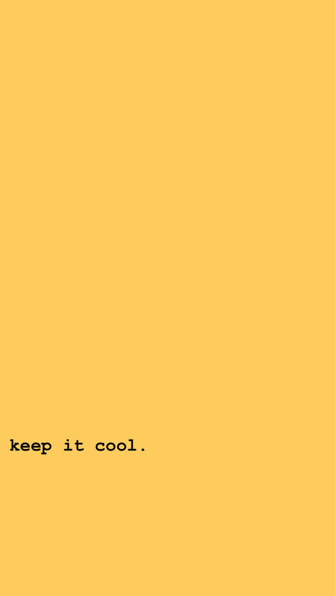Keep It Cool Pastel Yellow Aesthetic Background