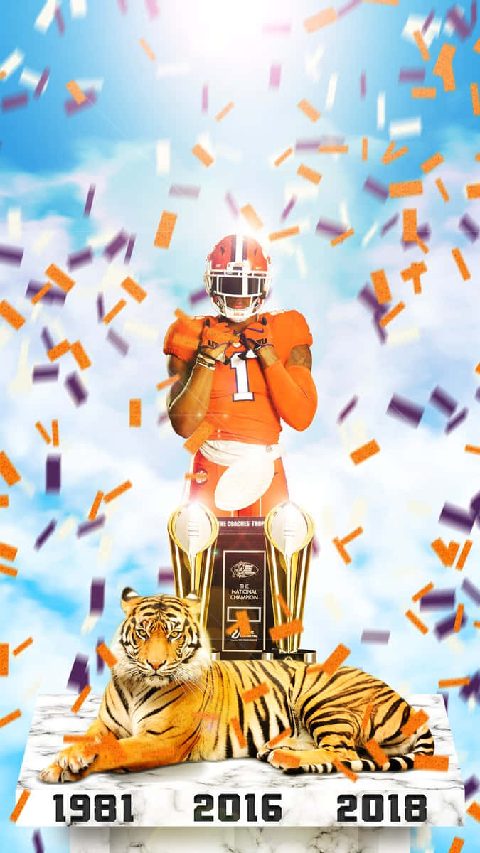 Keep Proud With Your Clemson Spirit On Your Iphone Background