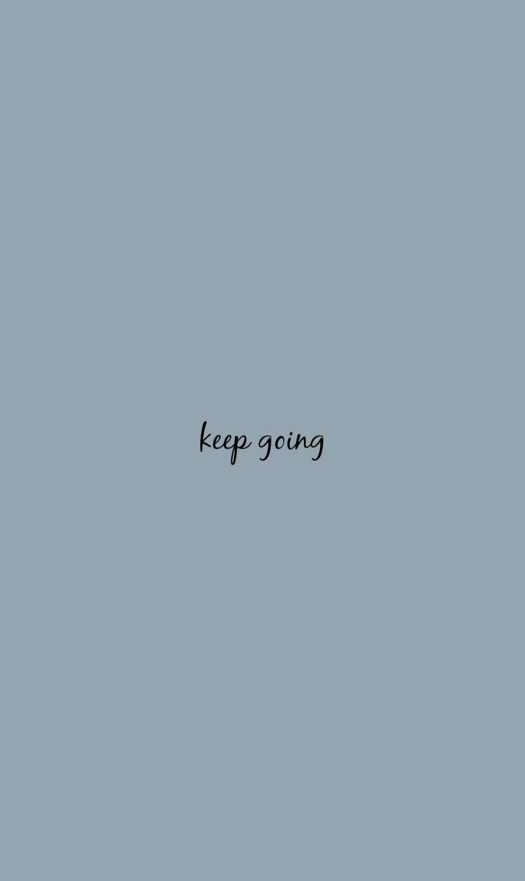 Keep Spring - A Blue Background With The Words Keep Spring Background