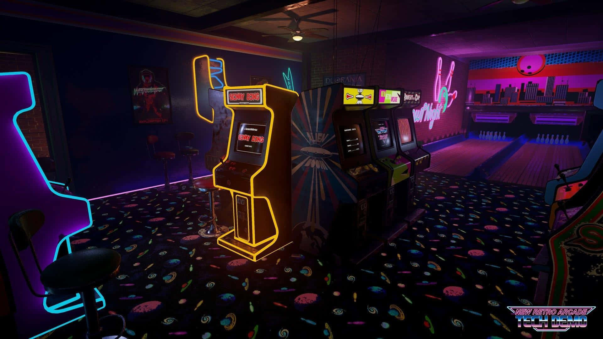 Keep The Retro Vibes Alive With Arcade Aesthetic Background