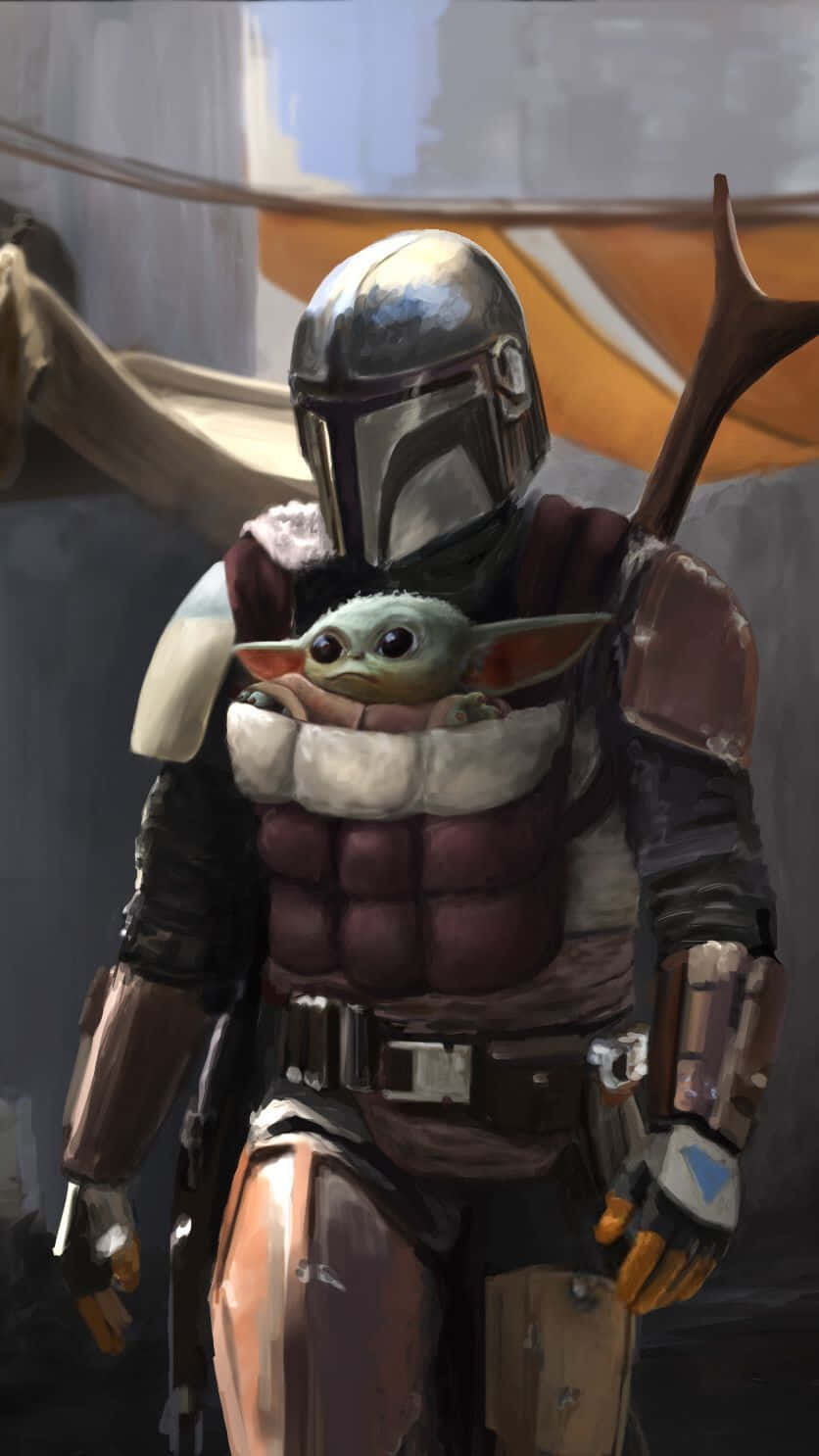 Keep Your Cool And Show Off Baby Yoda With This Stylish Phone Case! Background
