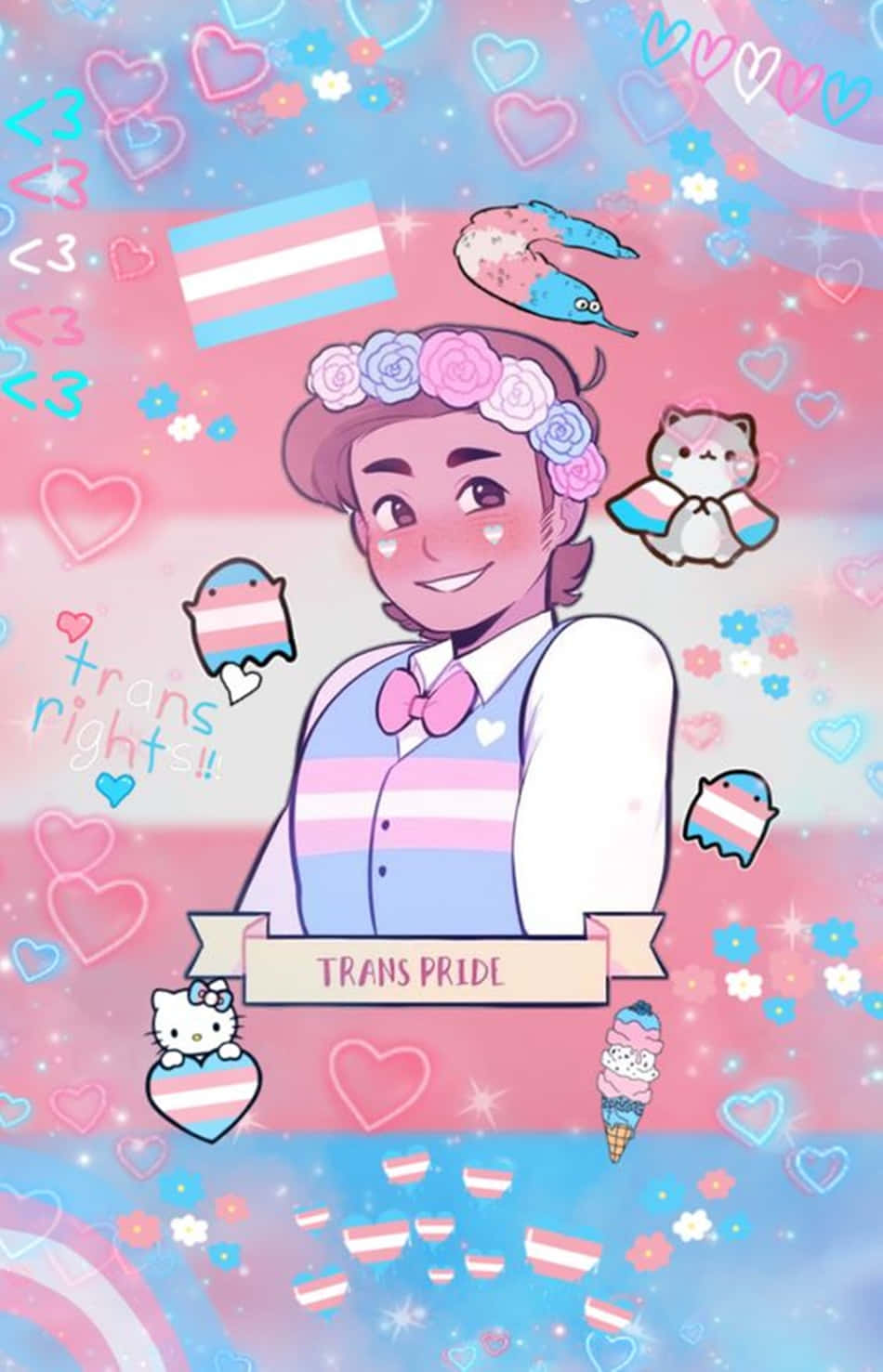 Keep Your Life Connected With Trans Phone Background