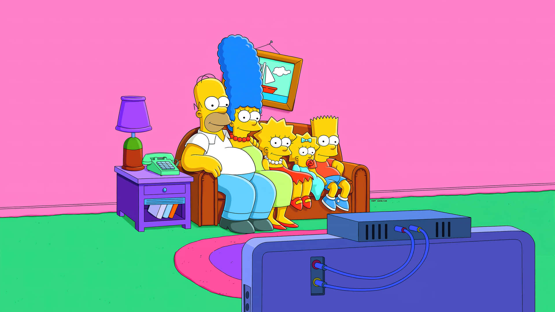 Keep Your Pc Secure And Fun With A The Simpsons-themed Wallpaper