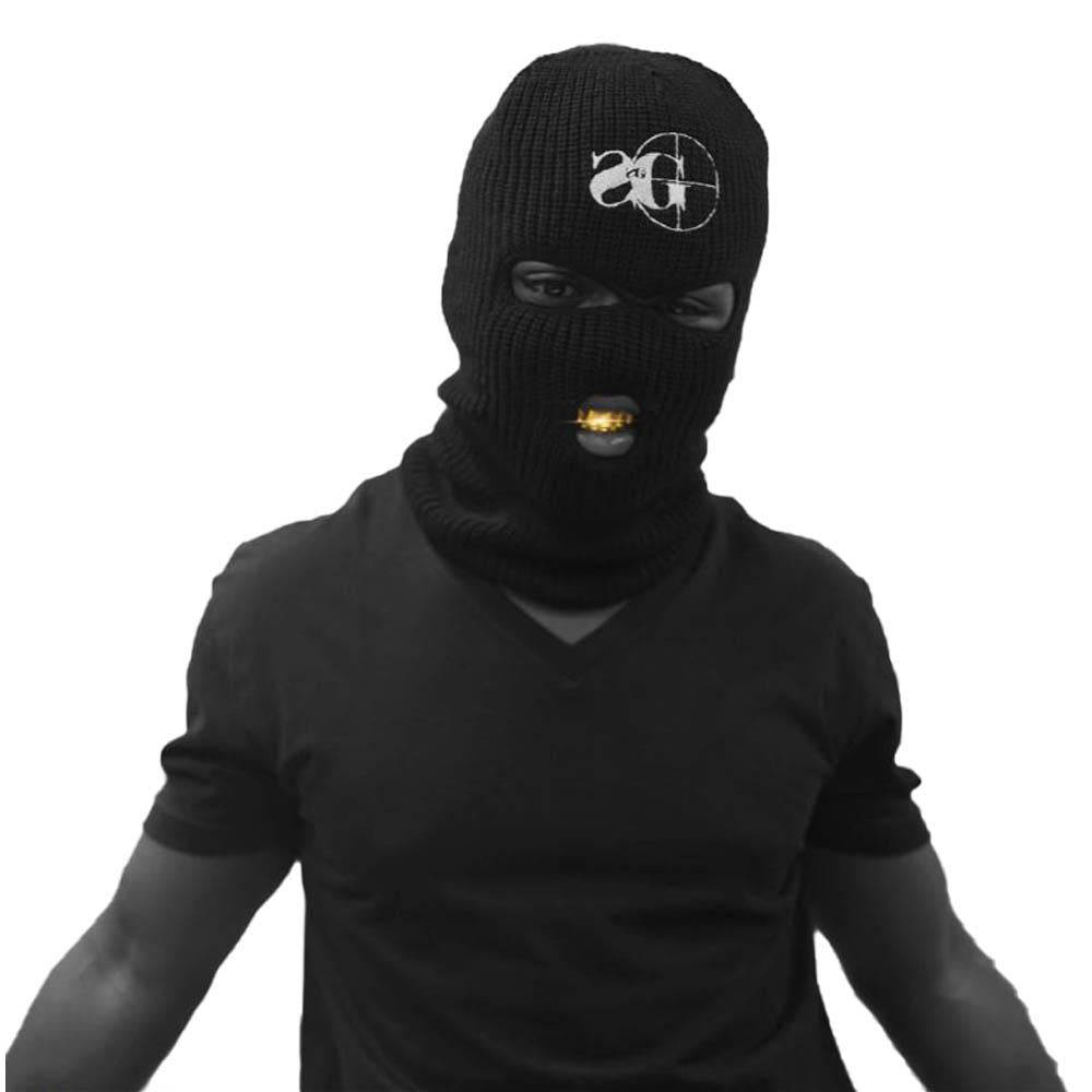 Keep Yourself Protected From The Elements With A Black Ski Mask. Background