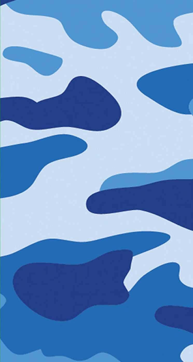 Keeping It Cool In Signature Blue Bape Camo Look. Background