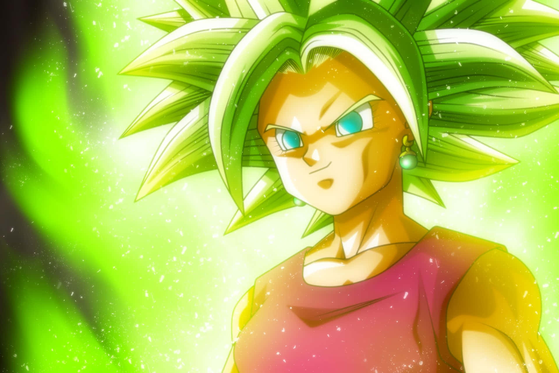 Kefla Super Saiyan Green Aura Background