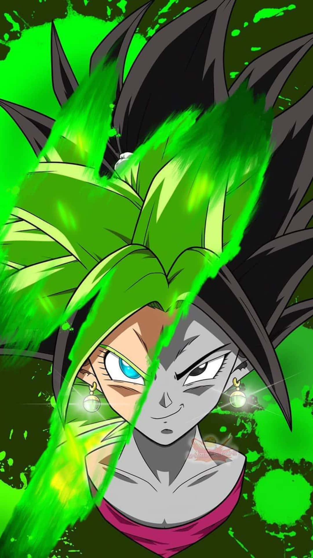 Kefla Super Saiyan Green Aura Background