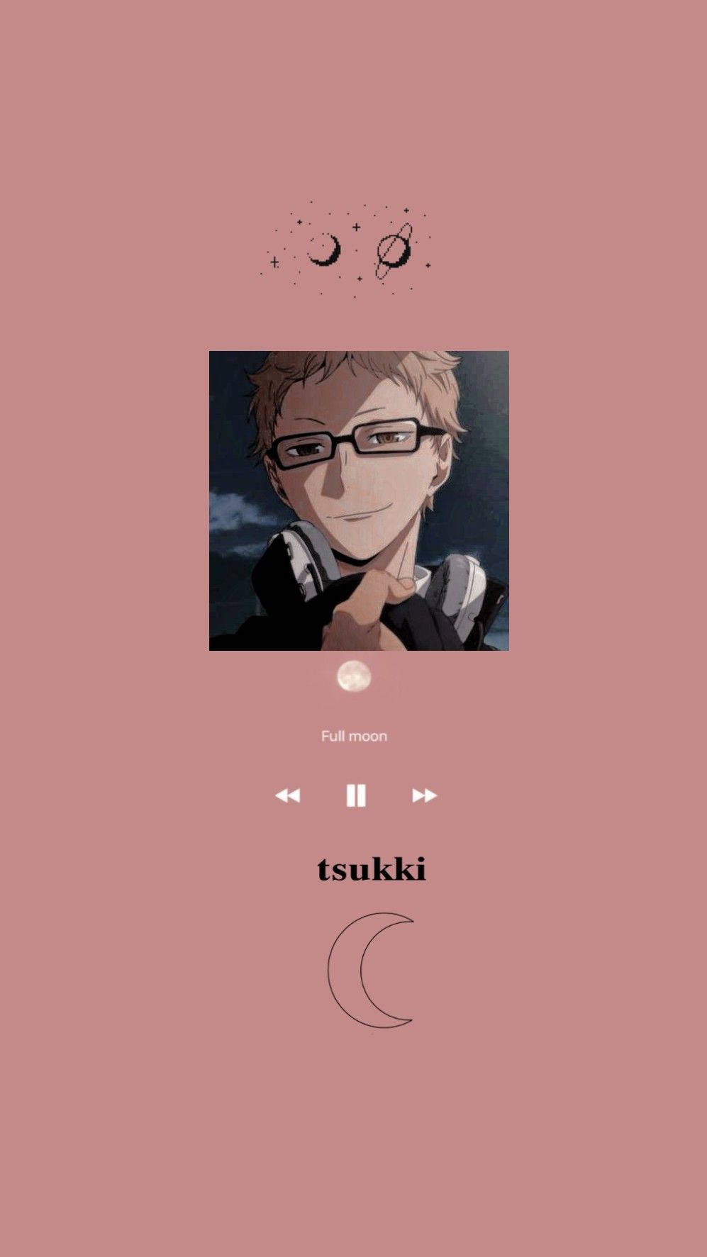 Kei Tsukishima Pink Moon Playlist Background