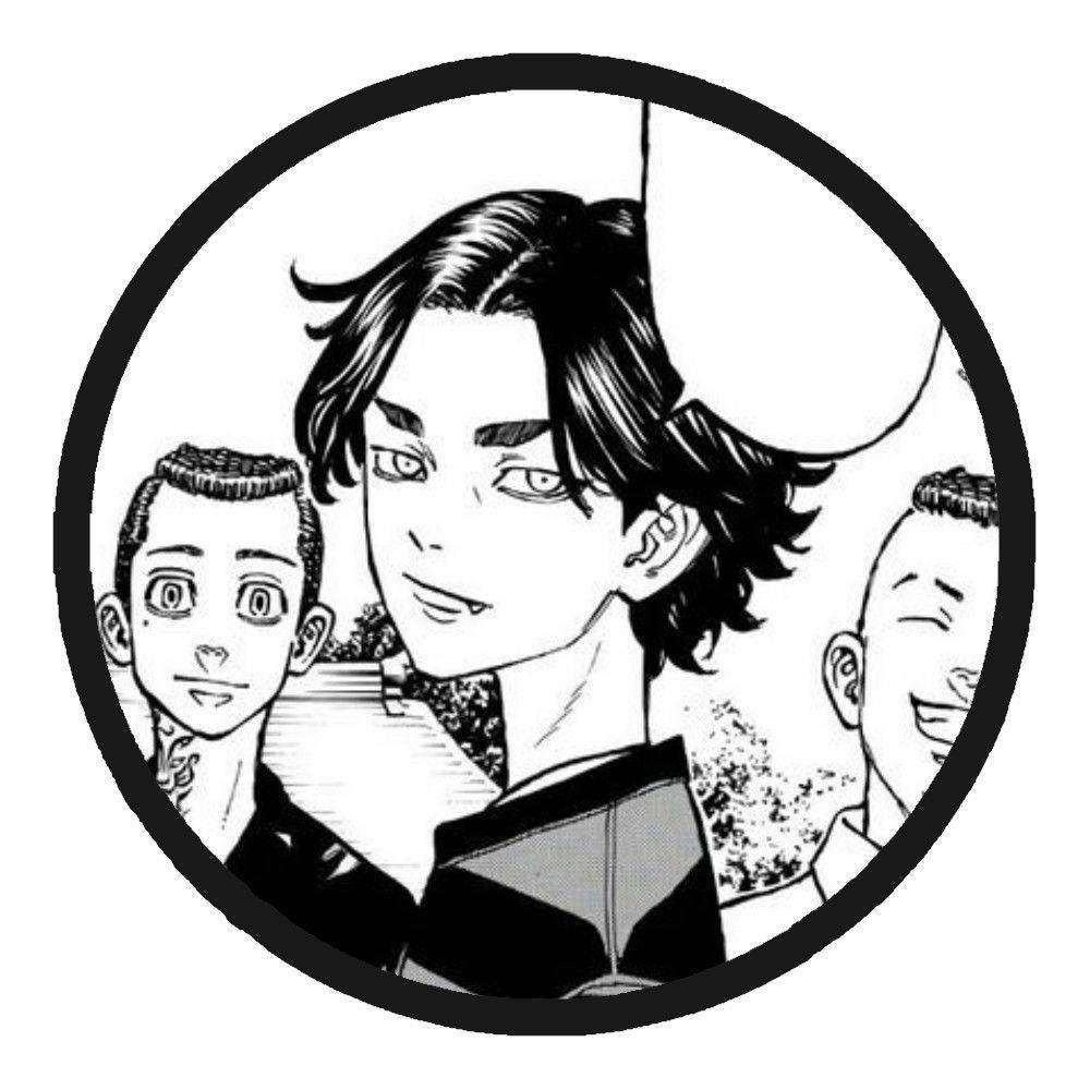 Keisuke Baji Black And White Icon Background