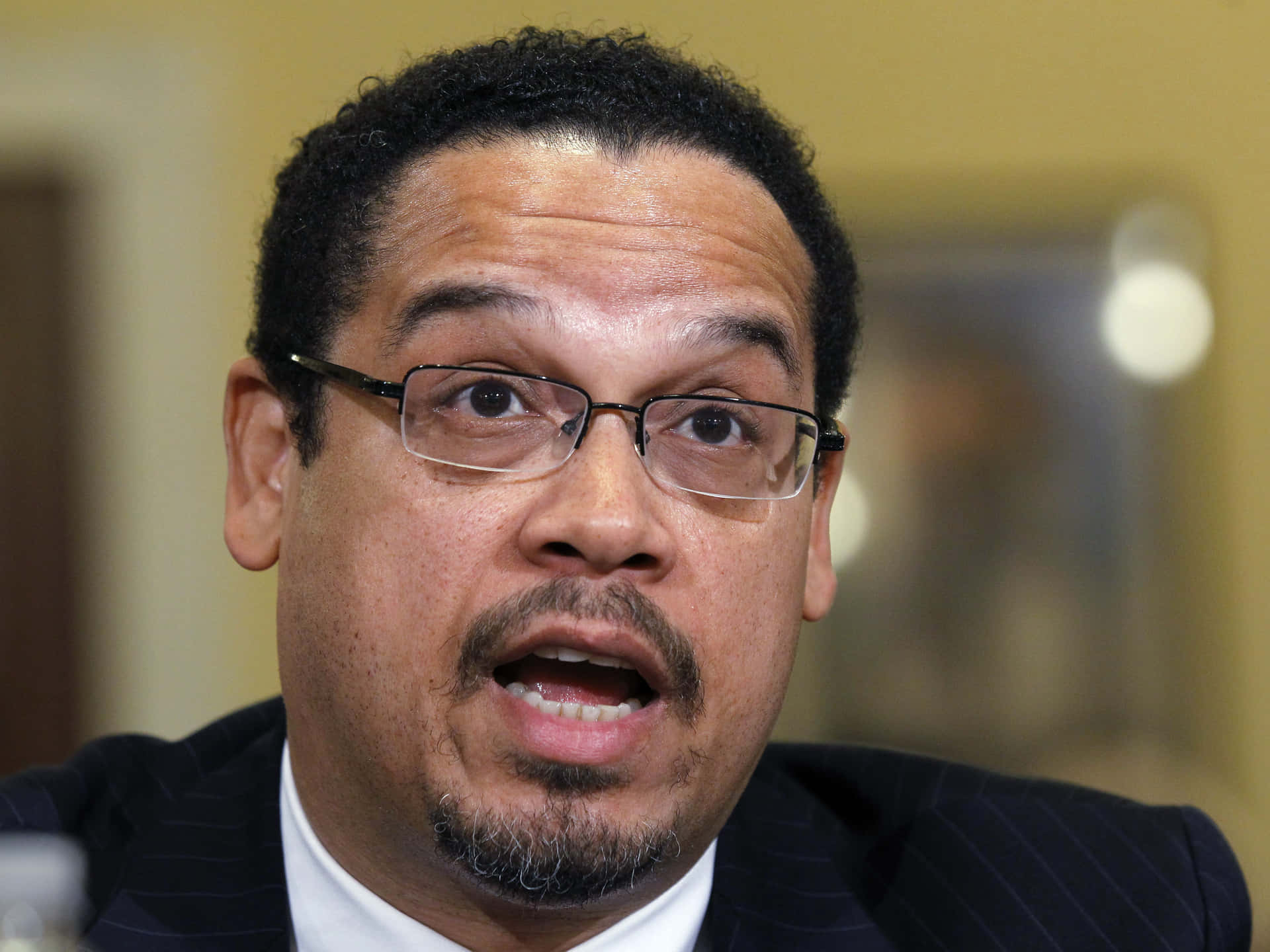 Keith Ellison Expressing His Views Background