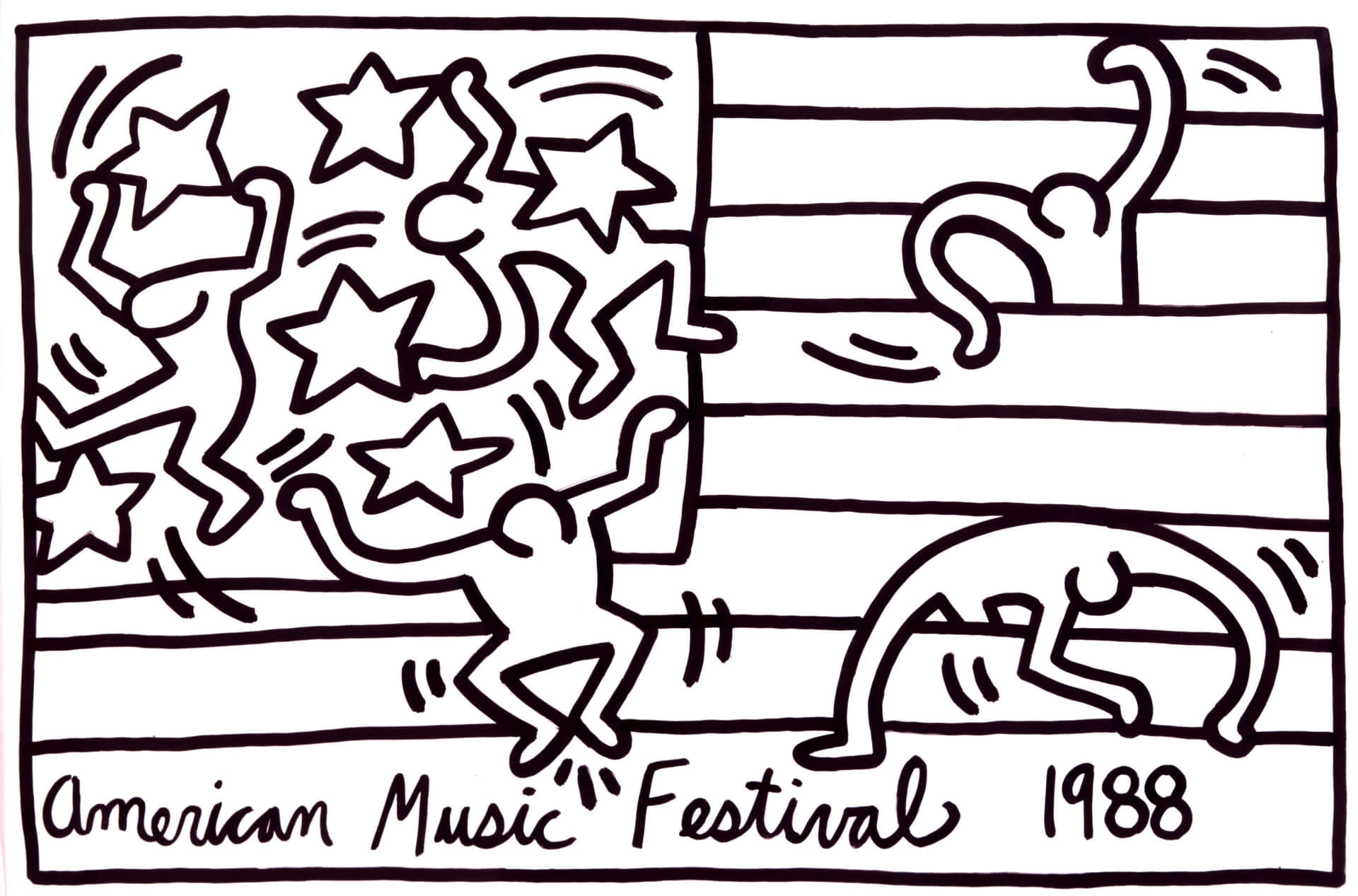 Keith Haring American Music Festival1988 Background