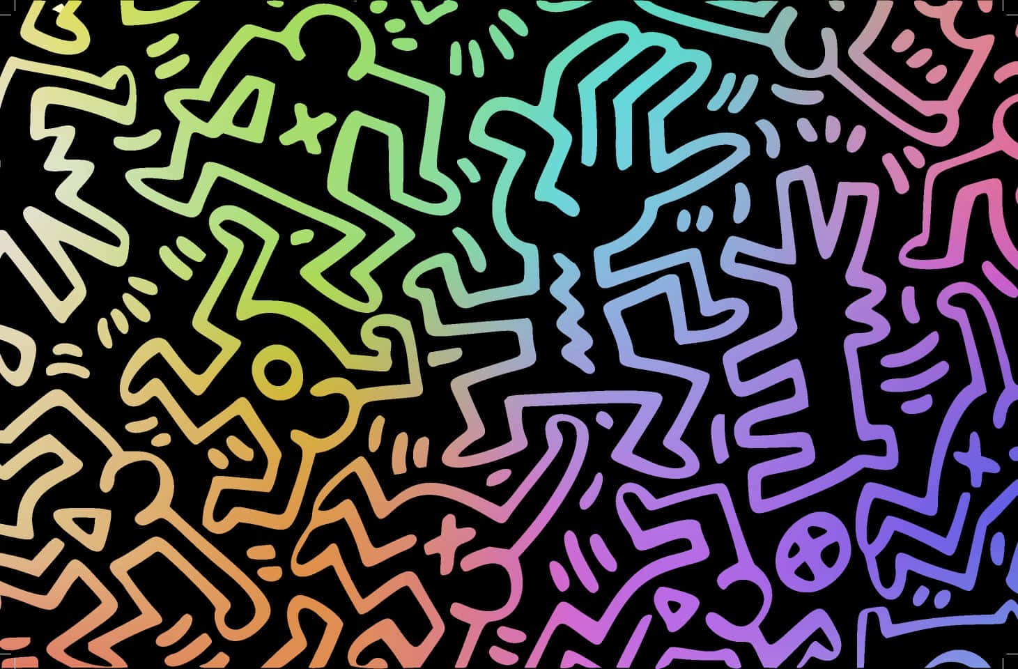 Keith Haring Inspired Abstract Art