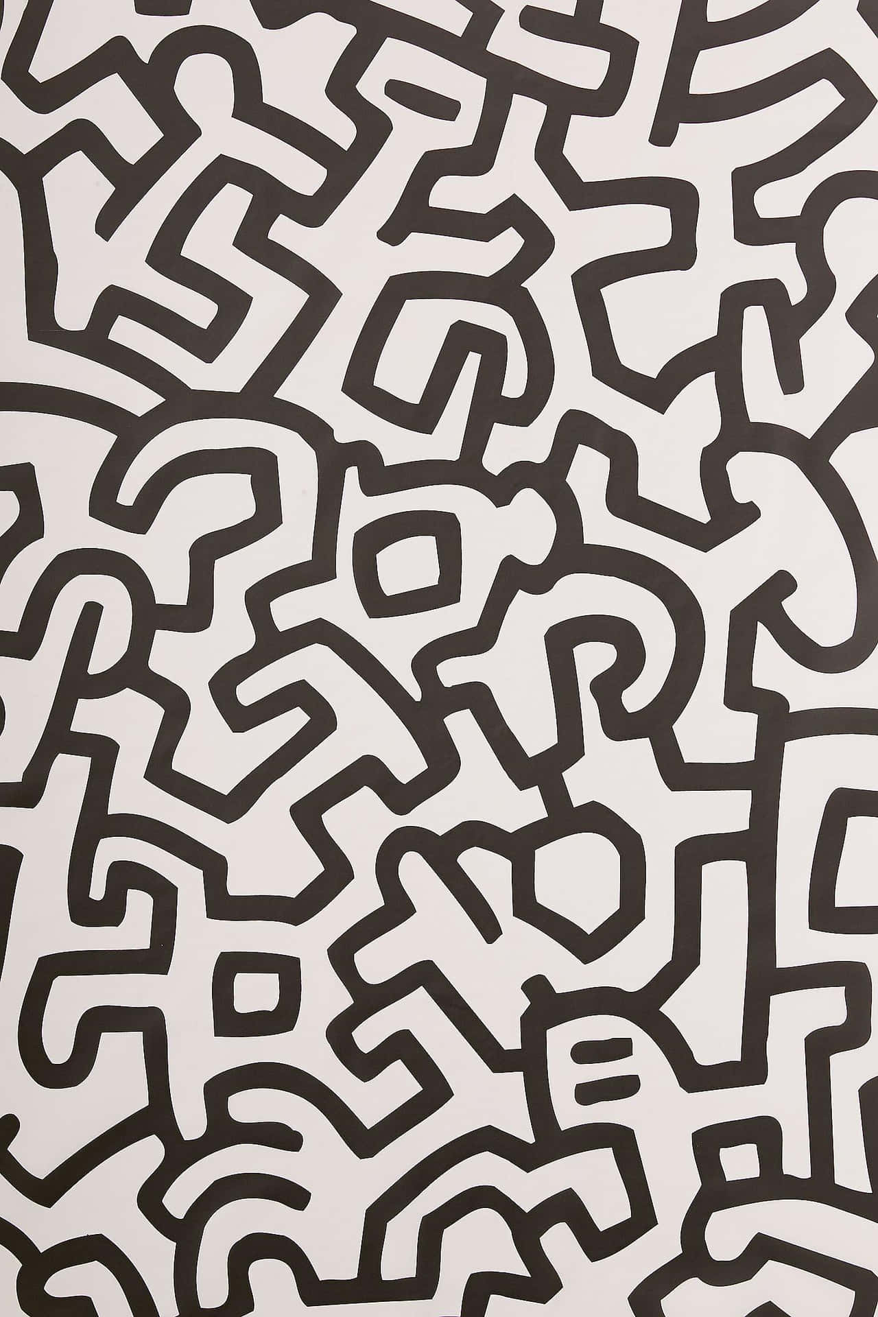 Keith Haring Inspired Abstract Pattern Background