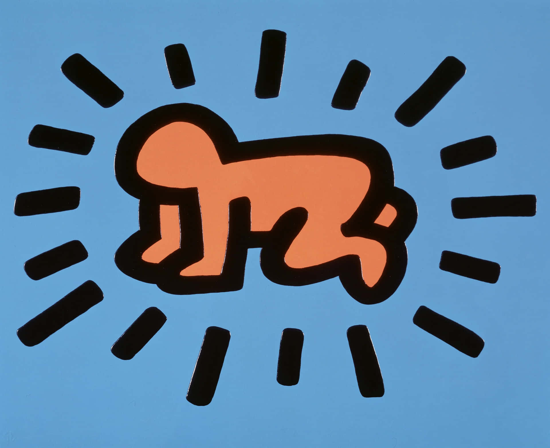 Keith Haring Radiant Baby Artwork Background