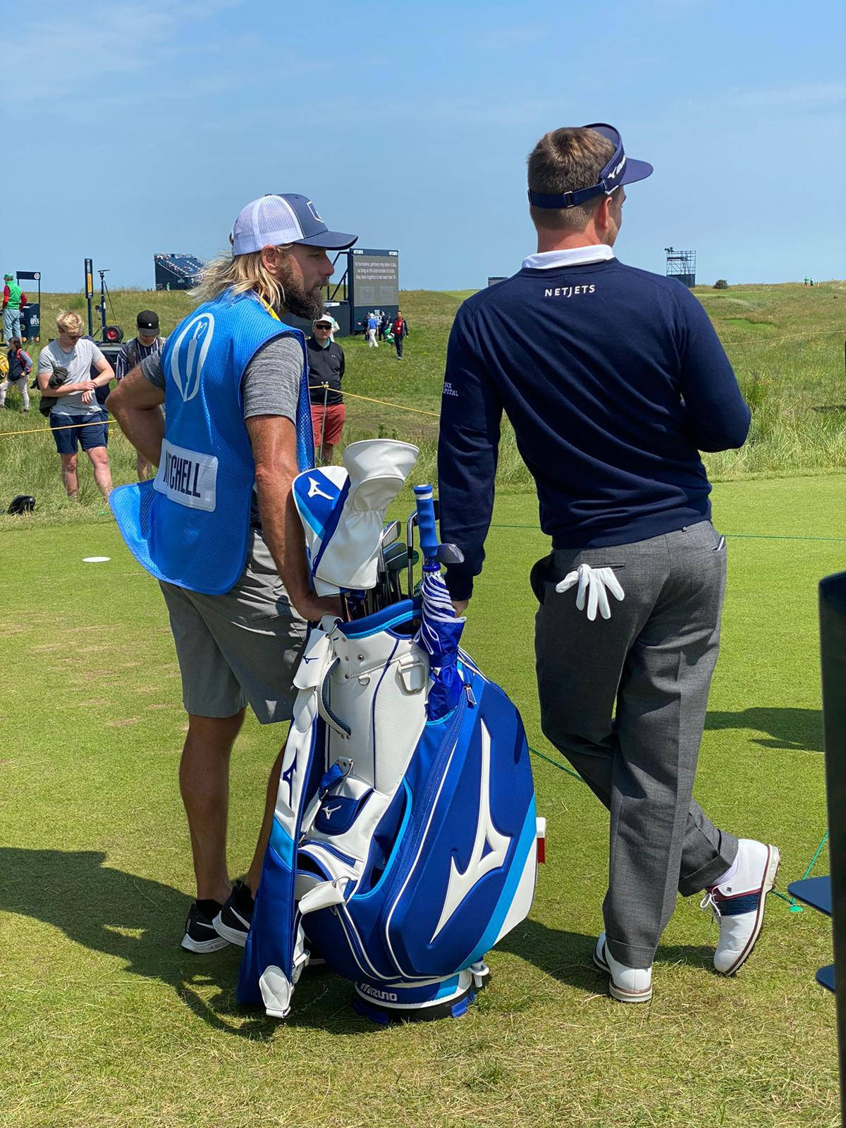 Keith Mitchell With Caddie Background