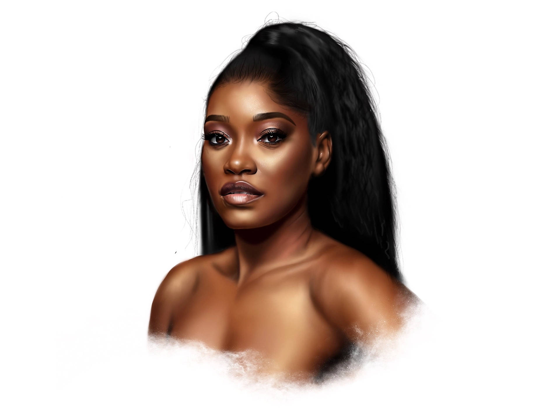 Keke Palmer Realistic Art Background