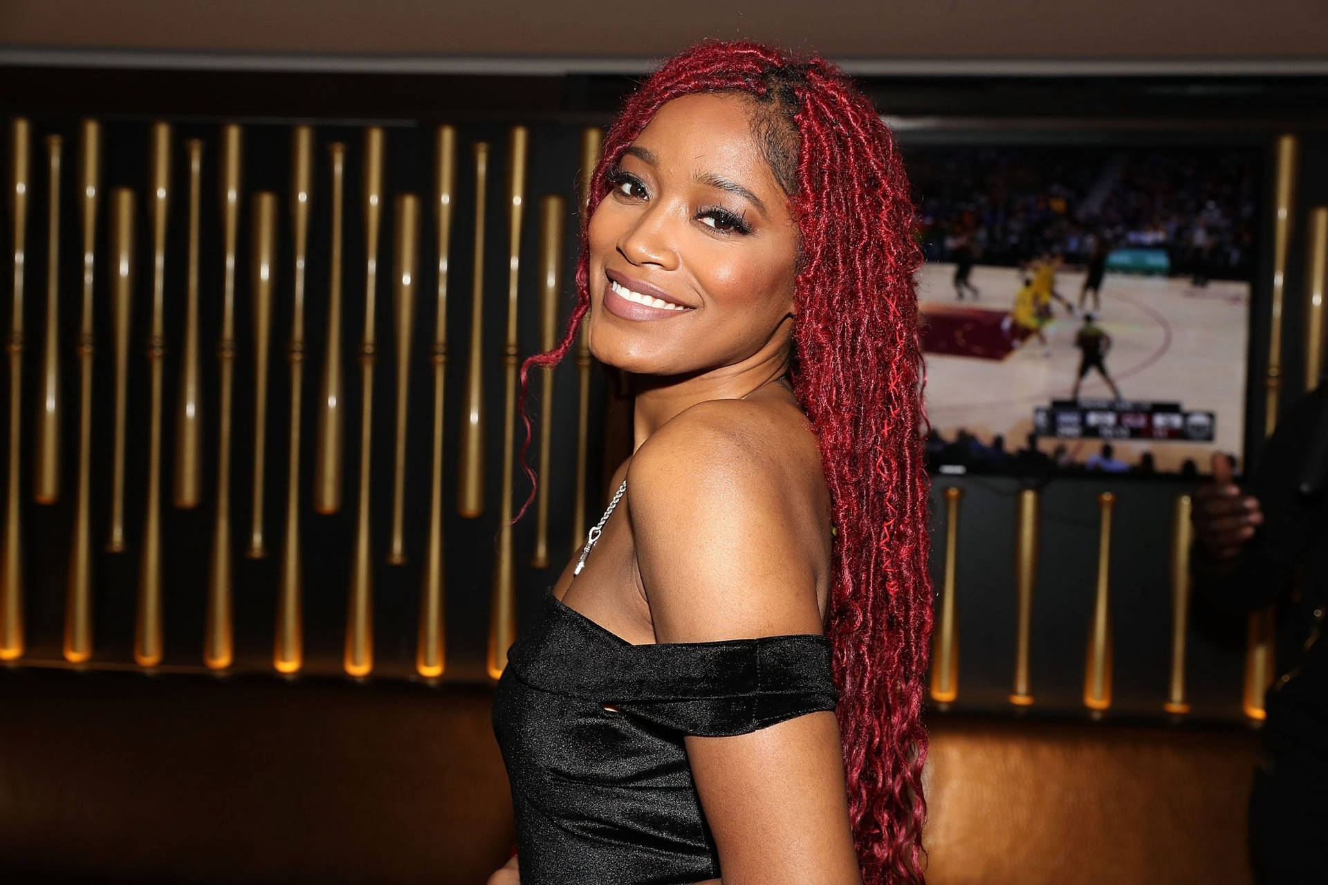 Keke Palmer Red Hair Background