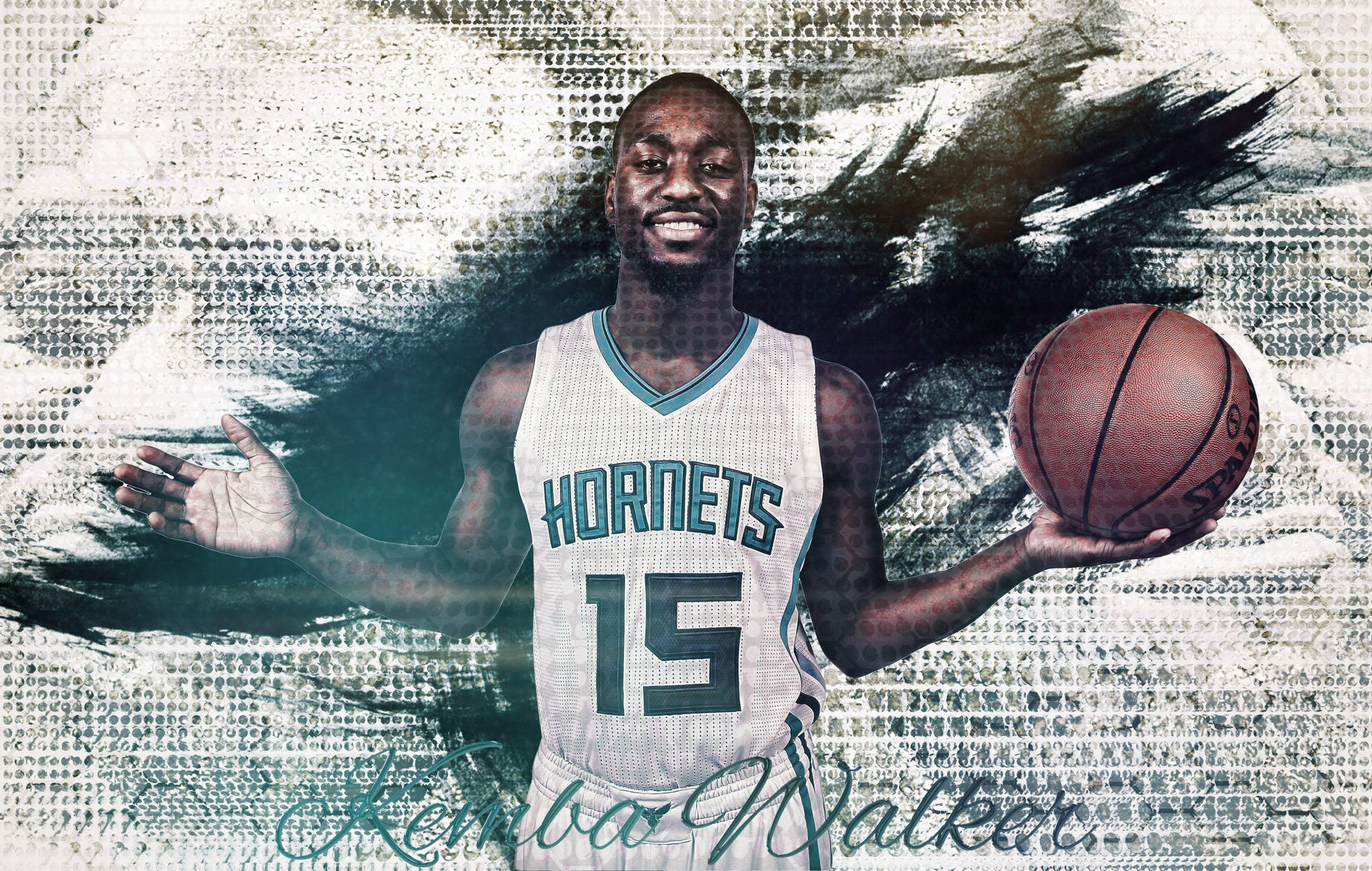 Kemba Walker Abstract Cover Background