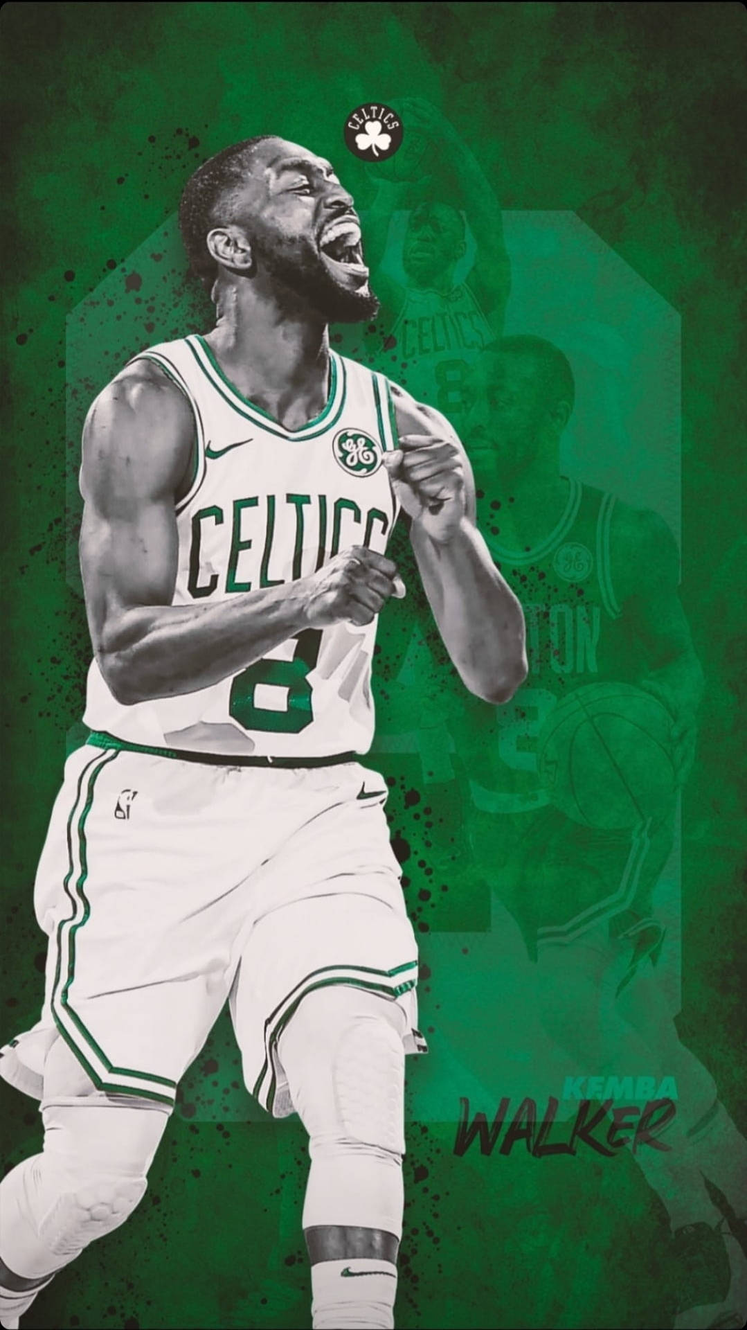 Kemba Walker Celtics Green Mobile Background