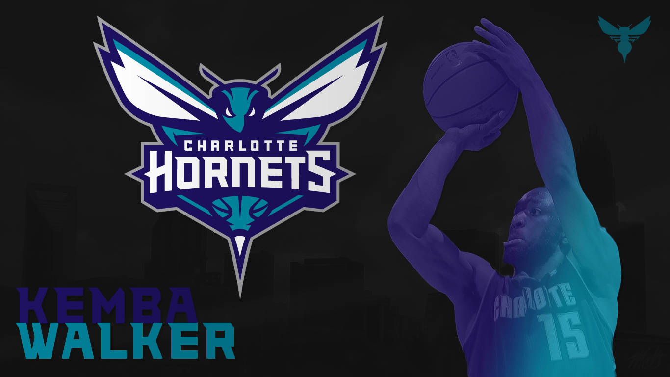 Kemba Walker Charlotte Hornets Logo Art