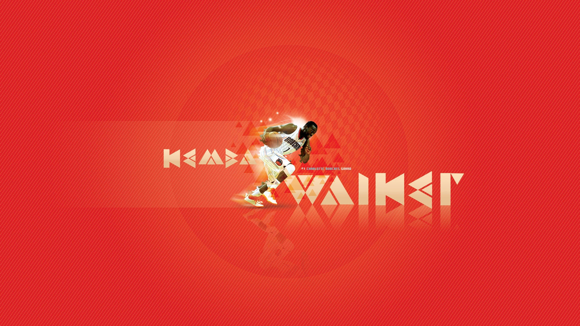 Kemba Walker Red Abstract Background