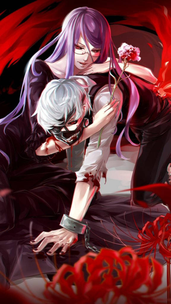 Ken And Rize Tokyo Ghoul Iphone Background Background