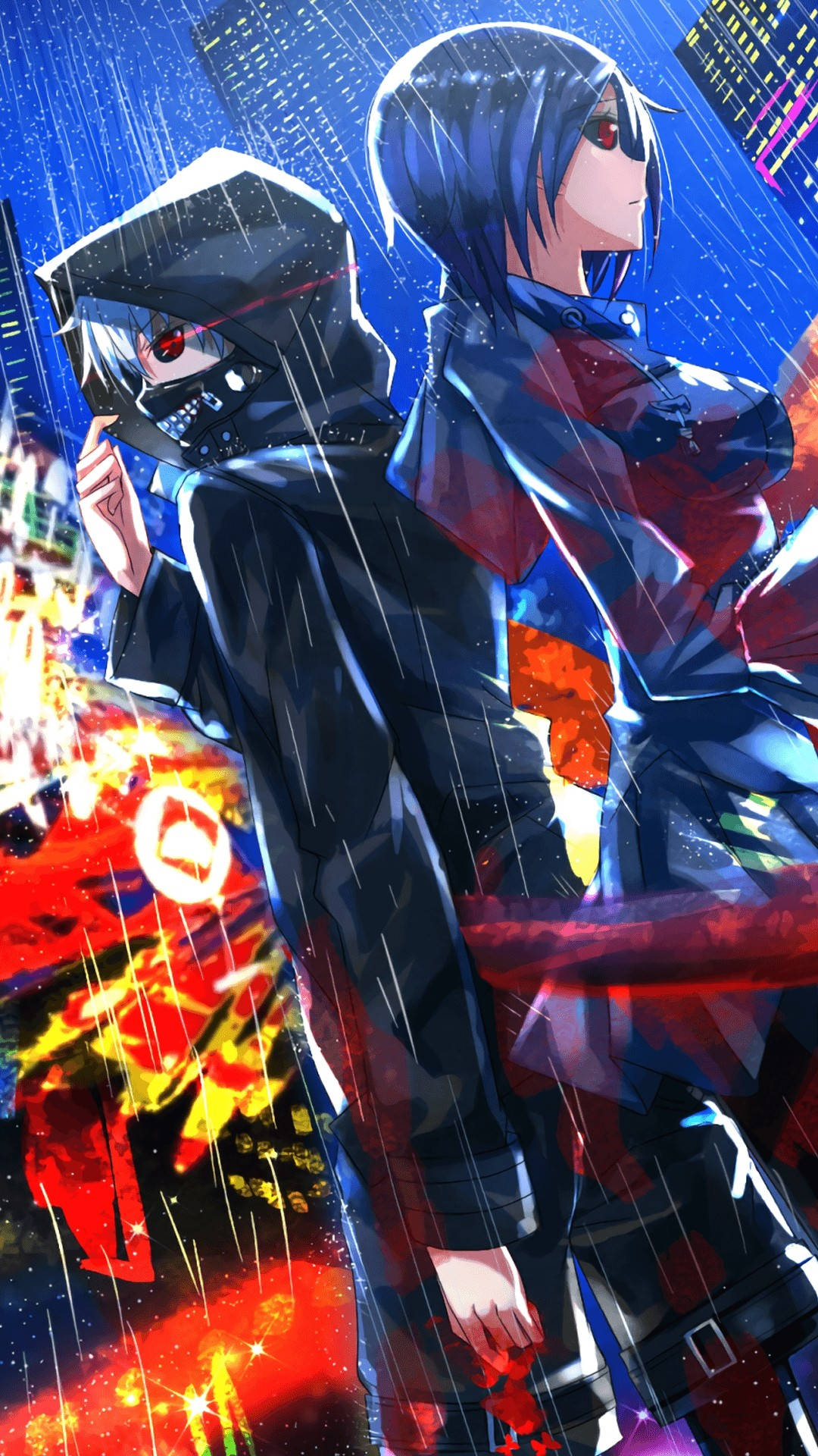 Ken And Touka Tokyo Ghoul Iphone Background Background