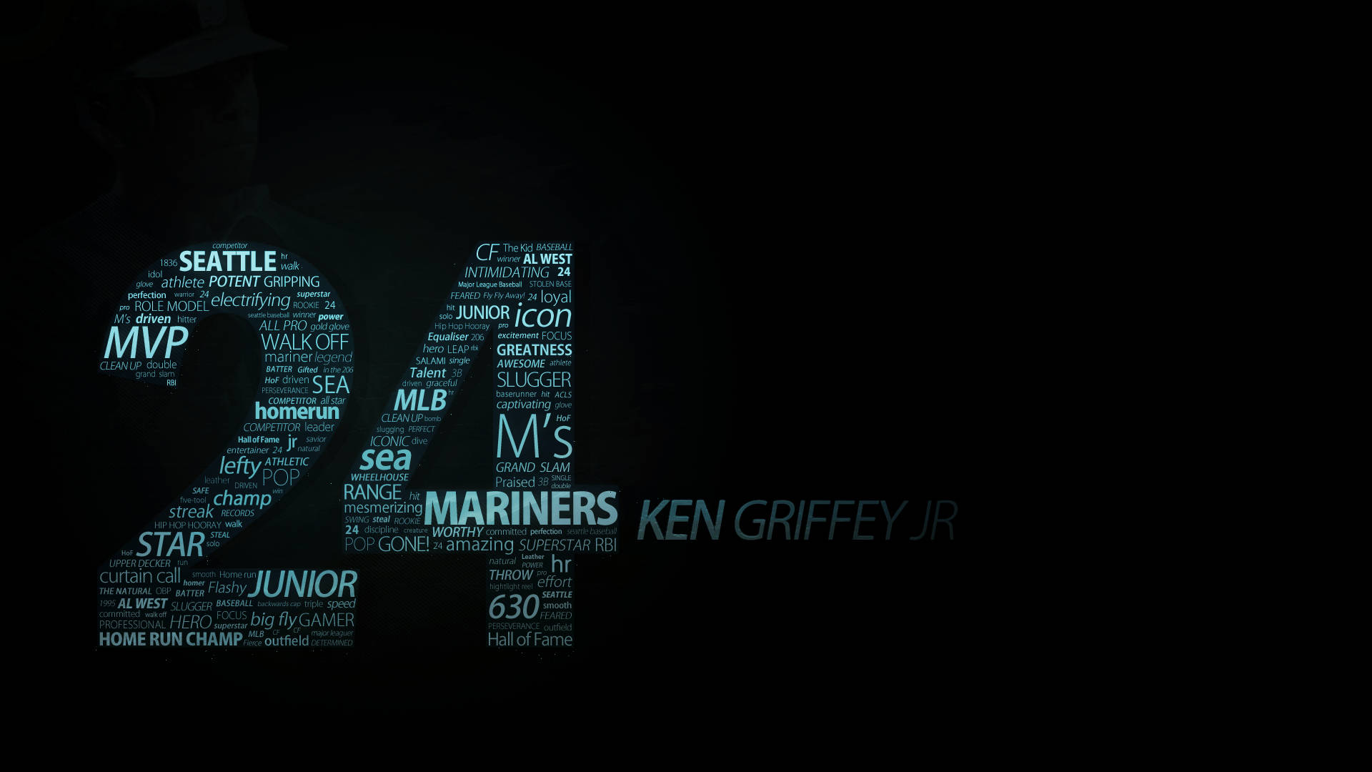 Ken Griffey Jr Digital Art Background